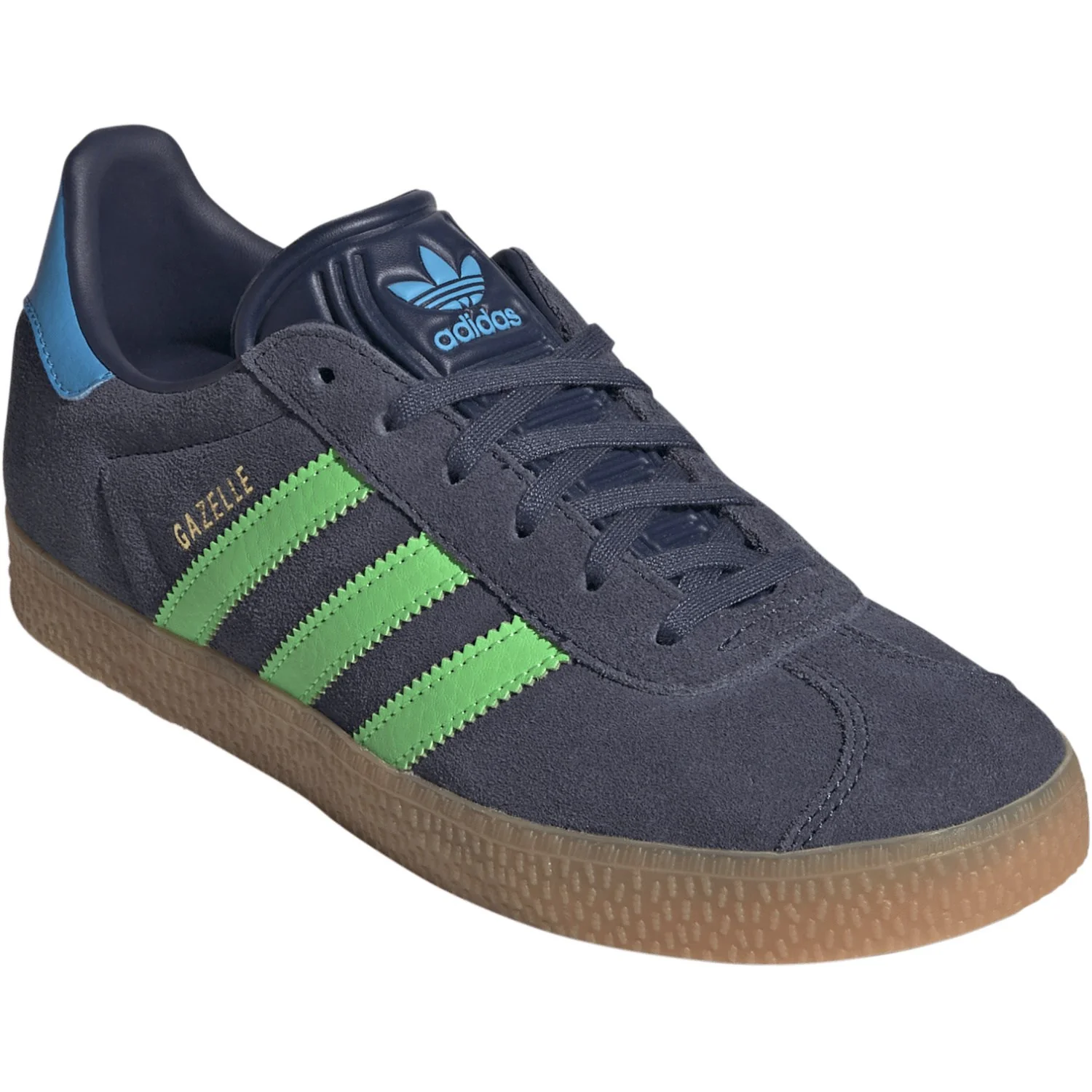 adidas Originals Shadow Navy/Screaming Green/Lucid Aquamarine Gazelle J Sneakers - Image 2
