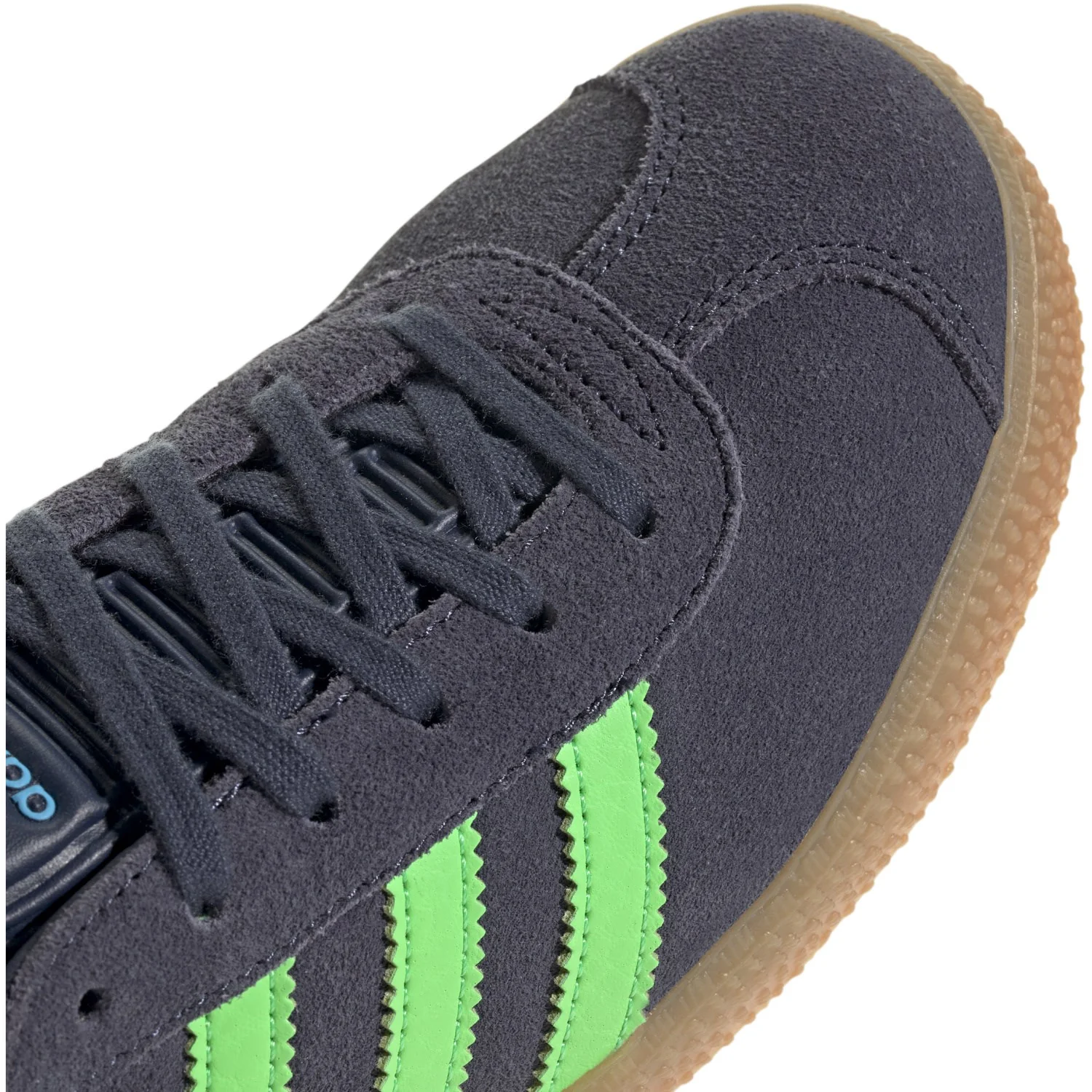 adidas Originals Shadow Navy/Screaming Green/Lucid Aquamarine Gazelle J Sneakers - Image 3