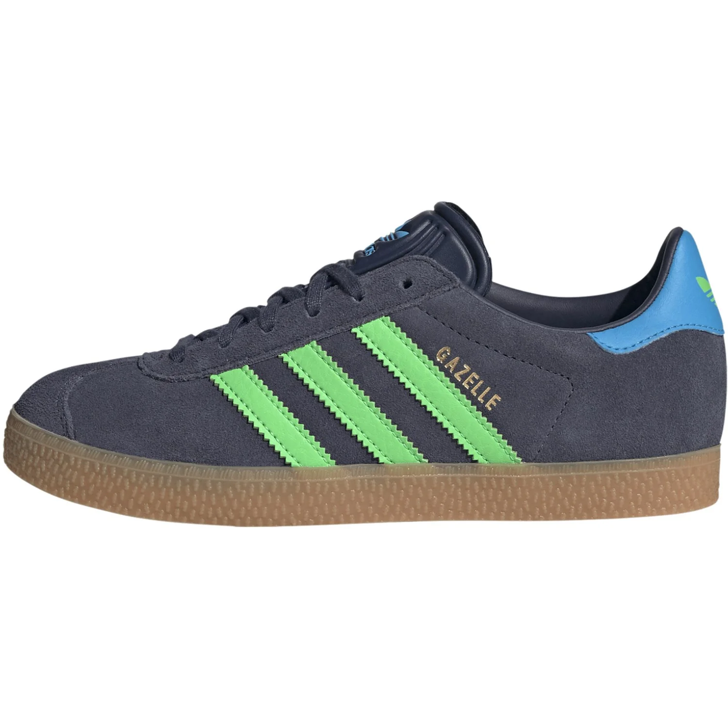 adidas Originals Shadow Navy/Screaming Green/Lucid Aquamarine Gazelle J Sneakers - Image 6