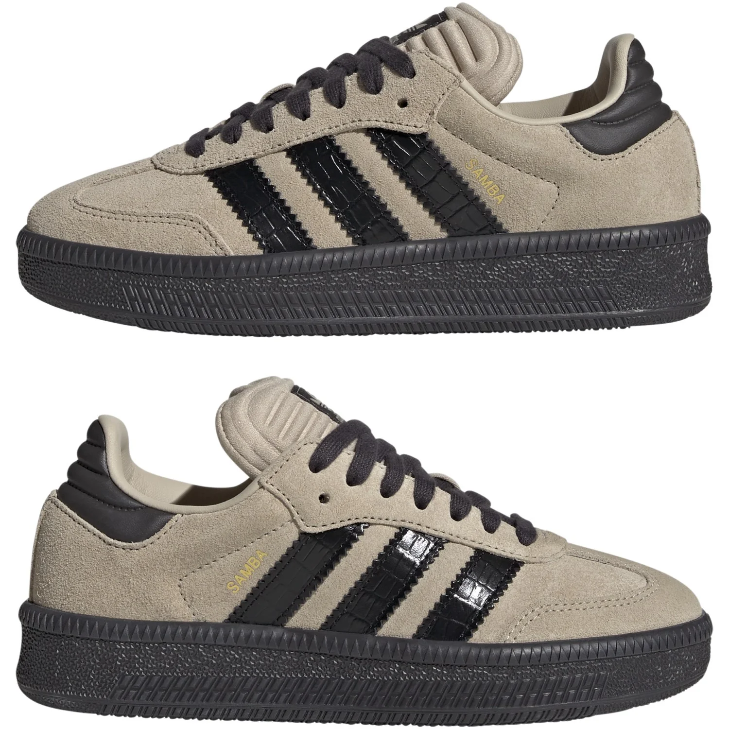 adidas Originals Stone Khaki/Core Black/Utility Black Samba Xlg J Sneakers - Image 5