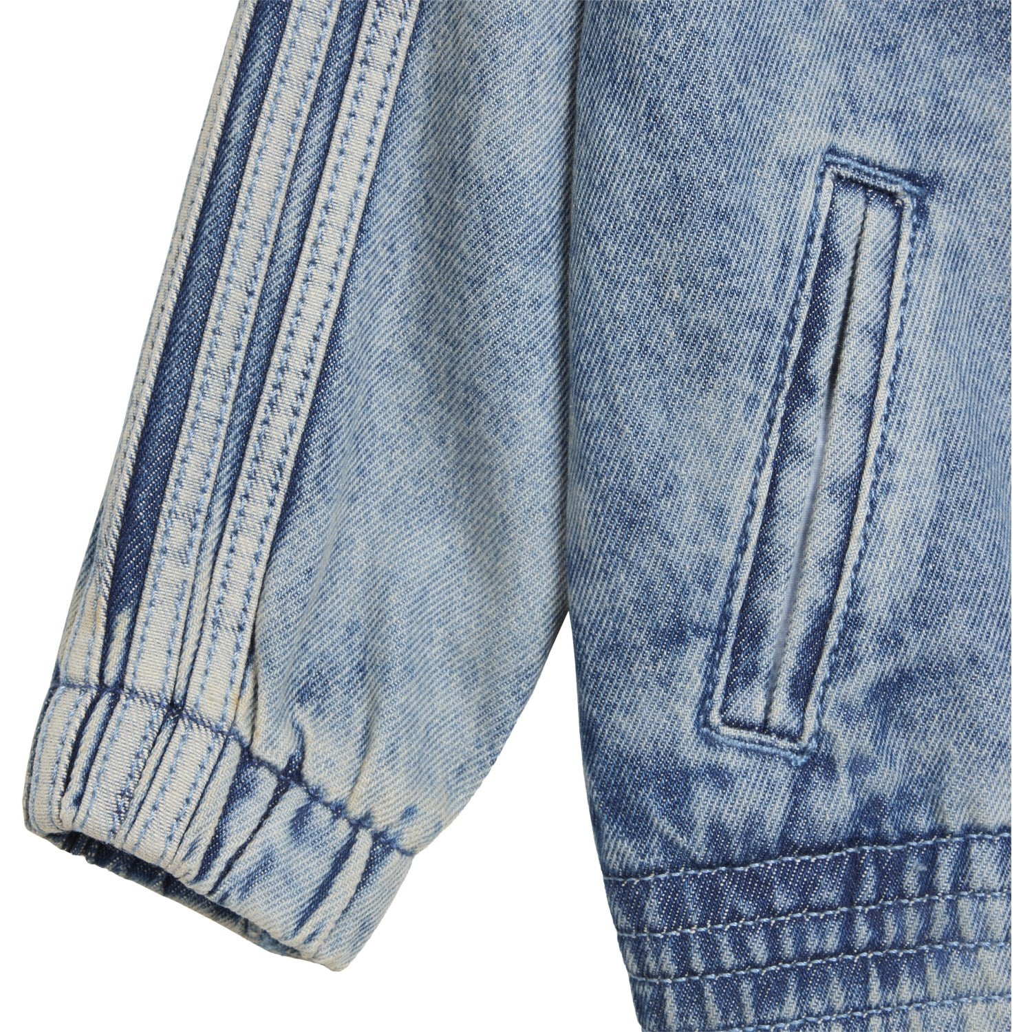 adidas Originals Worn Blue Denim Firebird Den Tt Jacket - Image 3