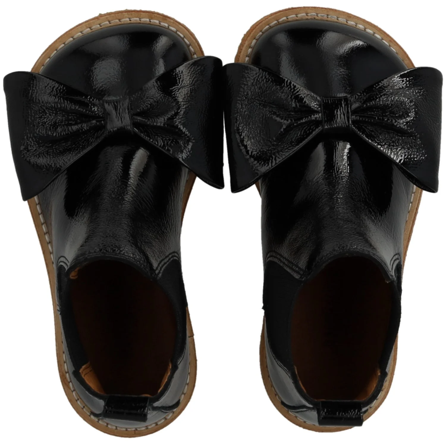 Angulus Black/Black Chelsea Boot With Bow - Image 2