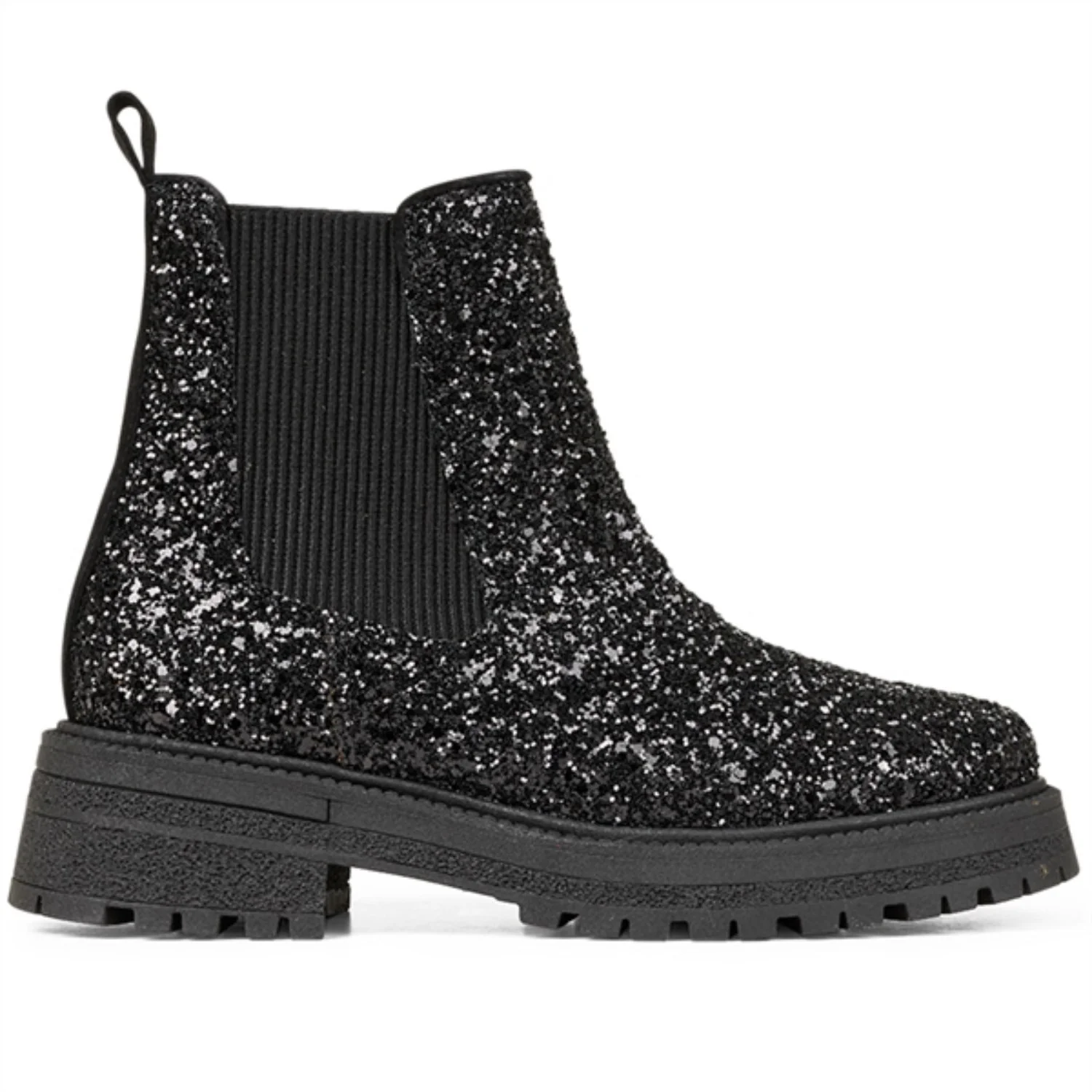 Angulus Black Glitter/Black/Black Glitter Chelsea Boot På Trackål - Image 2