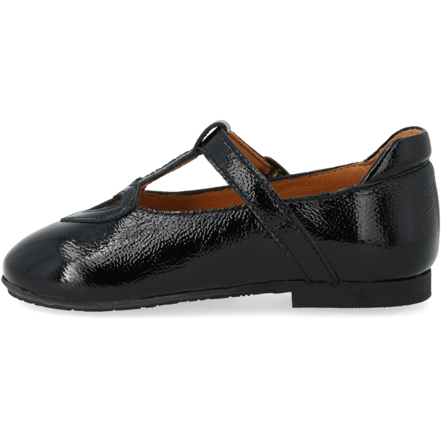 Angulus Black T-Bar Ballerina With Cut-Out Hjerte - Image 4
