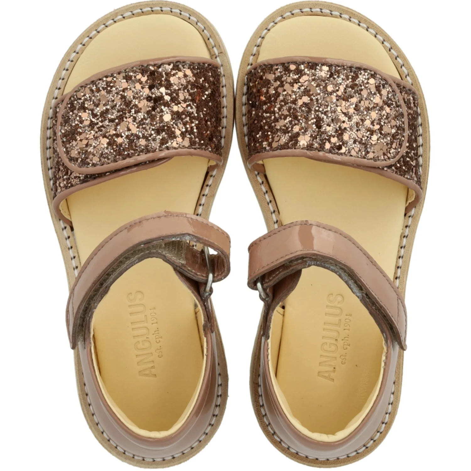 Angulus Clay/Clay Glitter Sandal With Funklende Glitterdetalje - Image 2