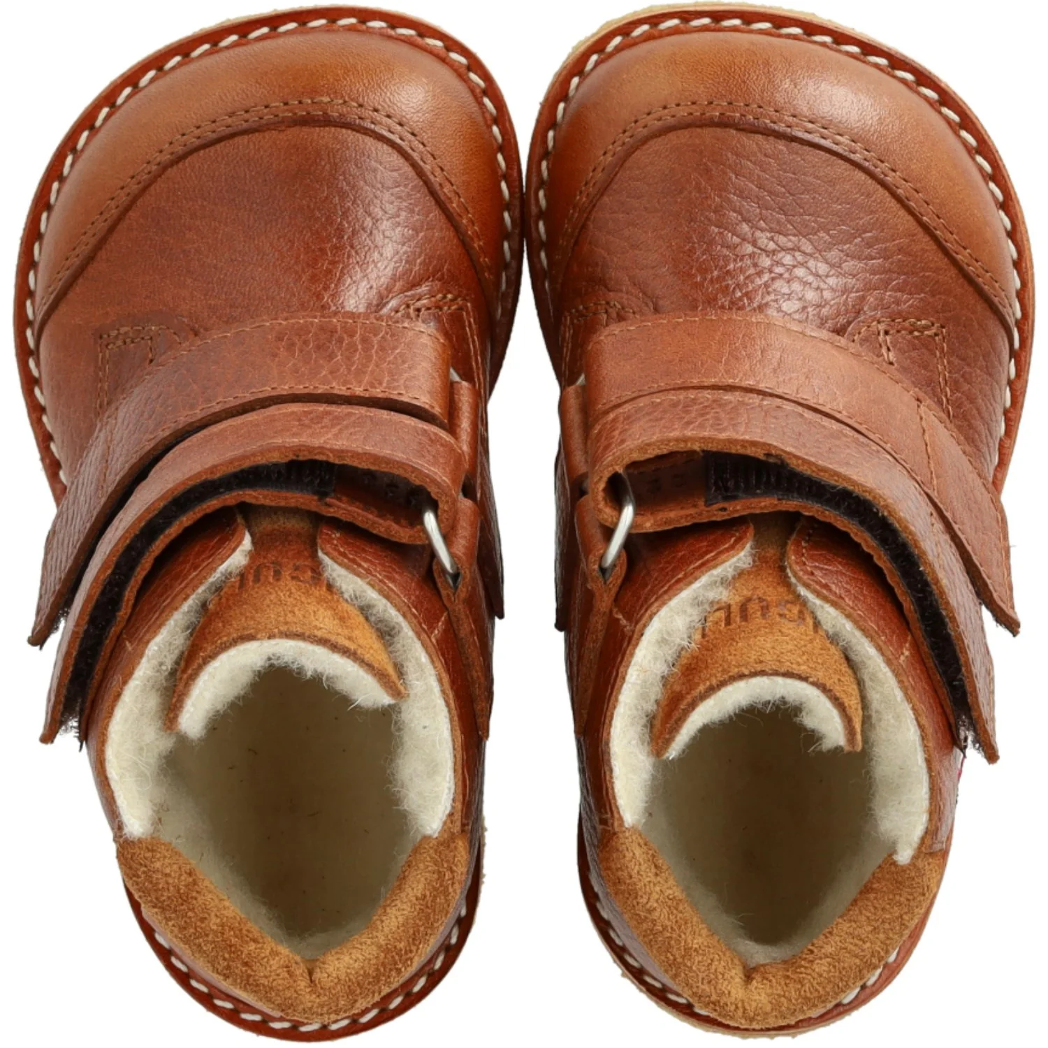 Angulus Cognac/Cognac Beginner TEX Boot with Embroidered Snowman - Image 5