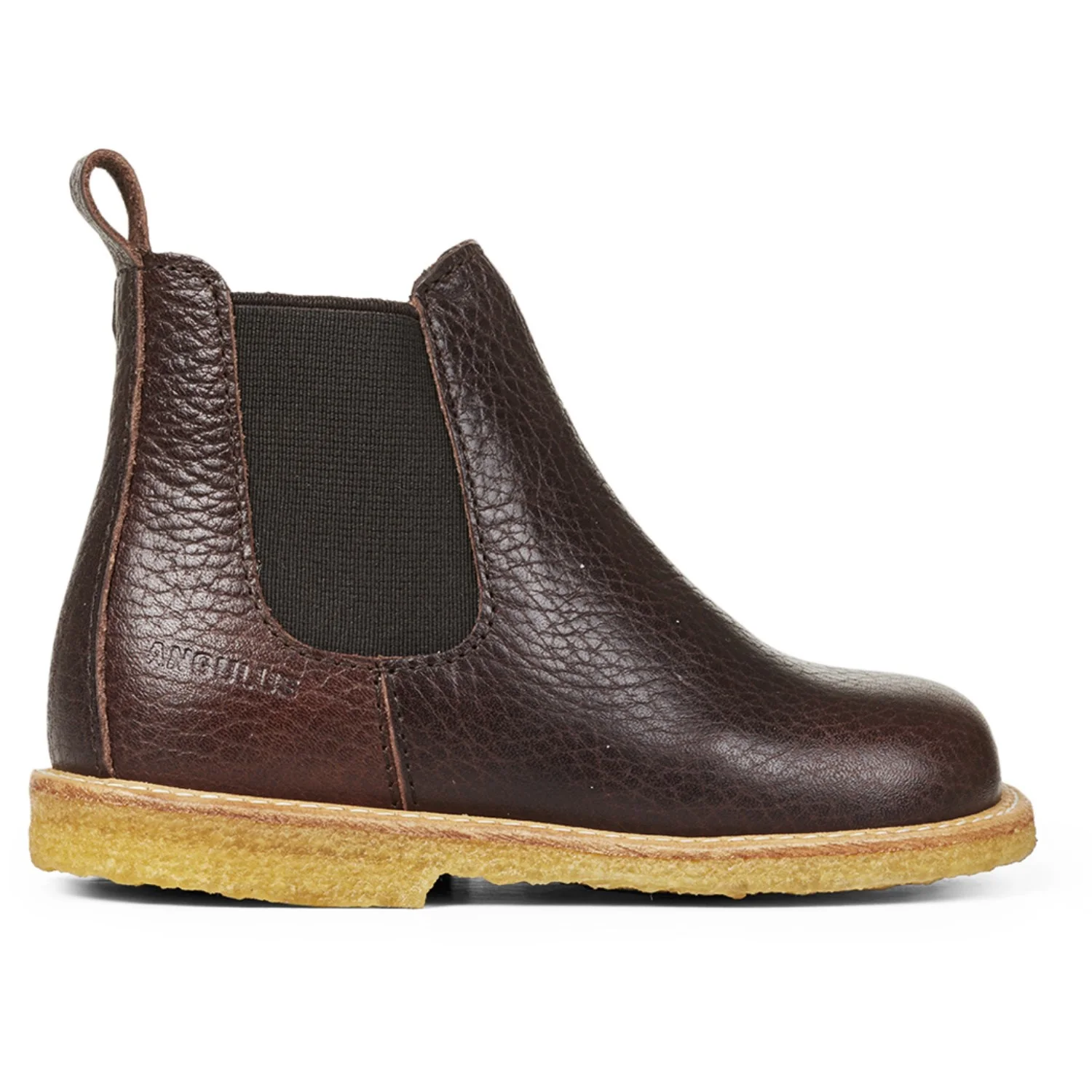 Angulus Dark Brown/Brown Classic Chelsea Boot with Elastic and Zipper - Image 2