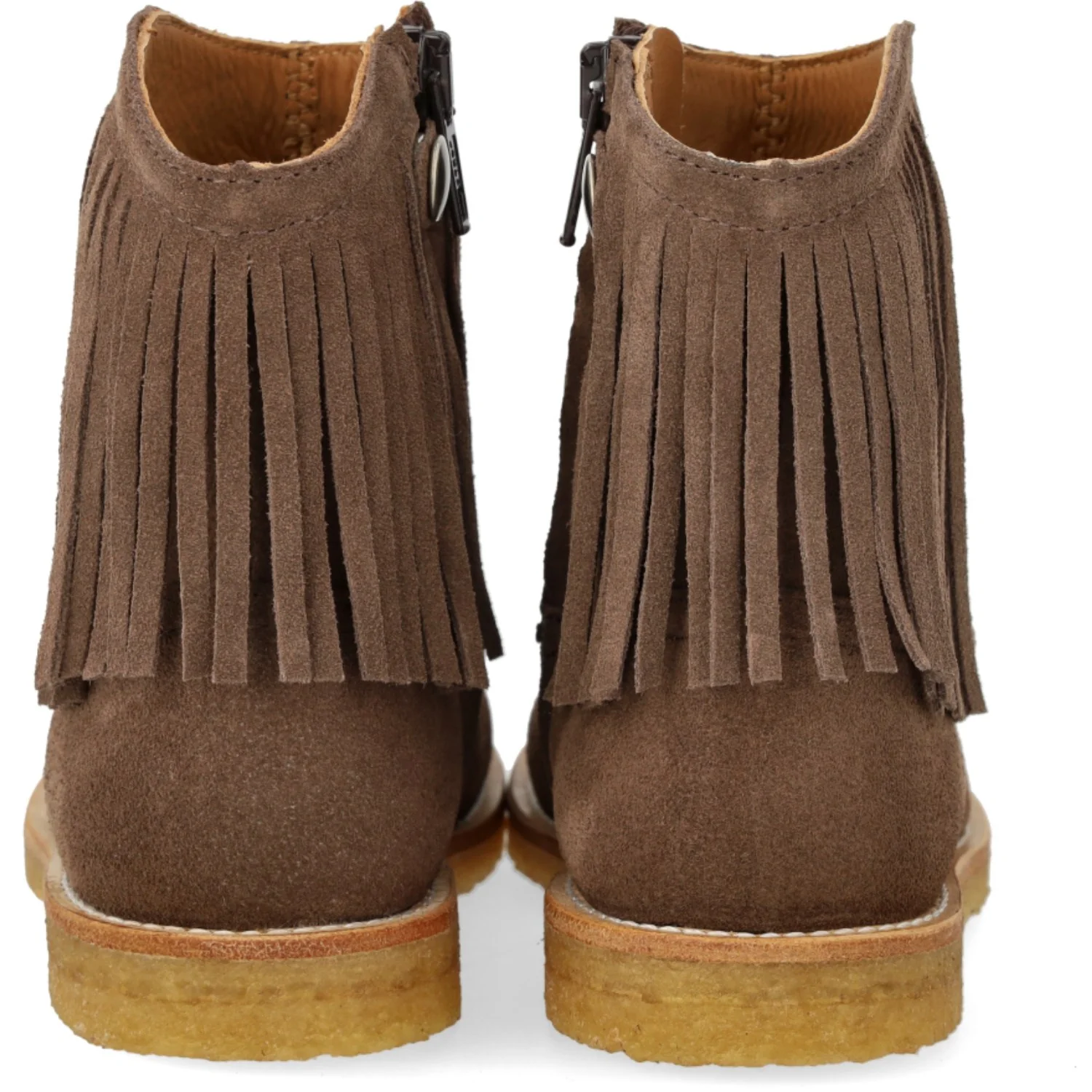 Angulus Dark Taupe Fringed Cowboy Boot with Embroidery - Image 8