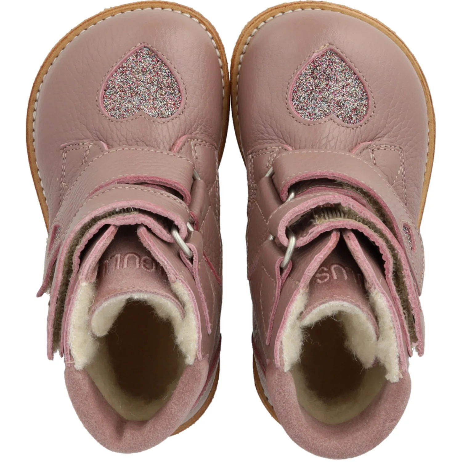 Angulus Faded Rose/Multi Glitter TEX Boot with Sparkling Glitter Hearts - Image 2