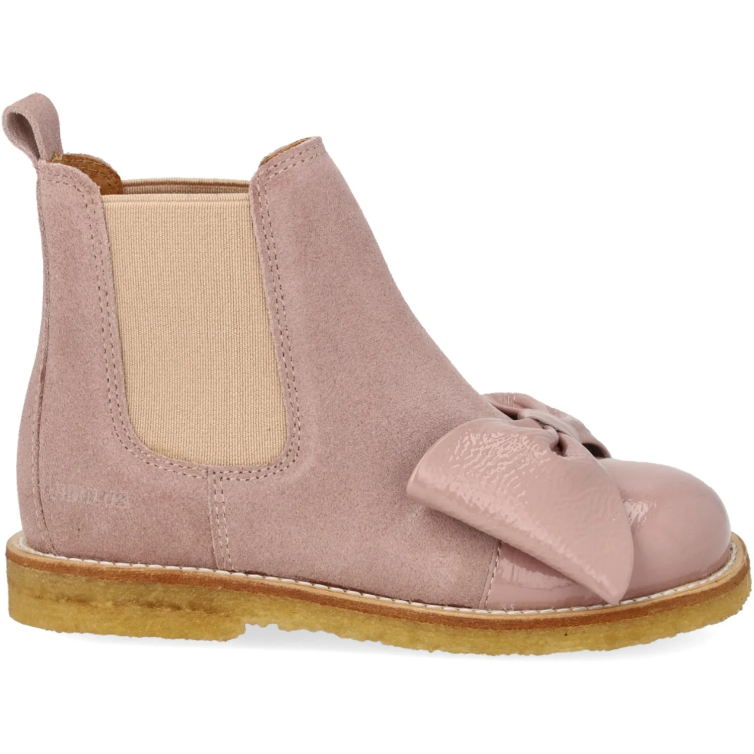 Angulus Faded Rose/Rose Elastic Chelsea Boot with Bow - Image 2