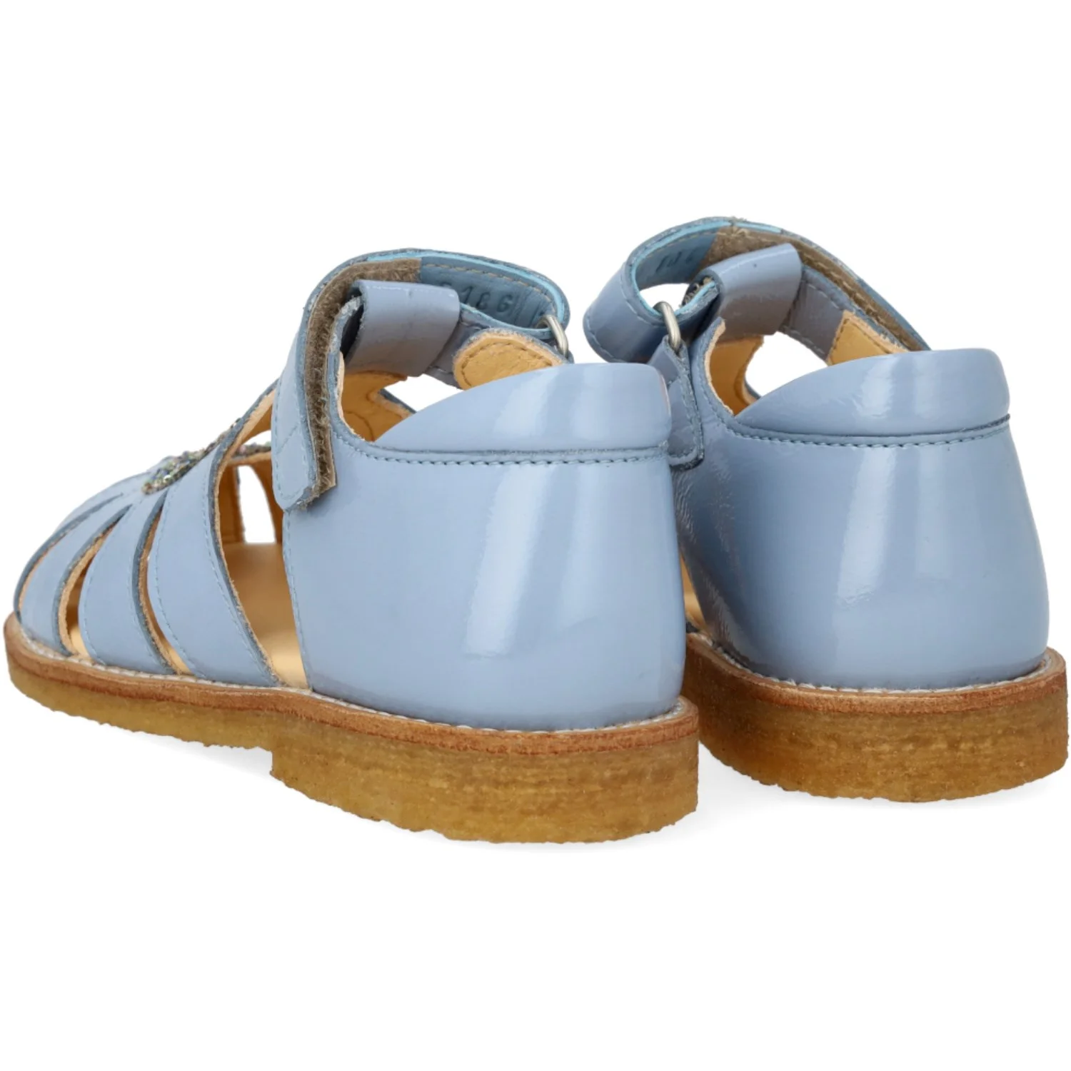 Angulus Sky Blue/Spring Multi Glitter Hjertesandal Med Glitter Hjerte - Image 2