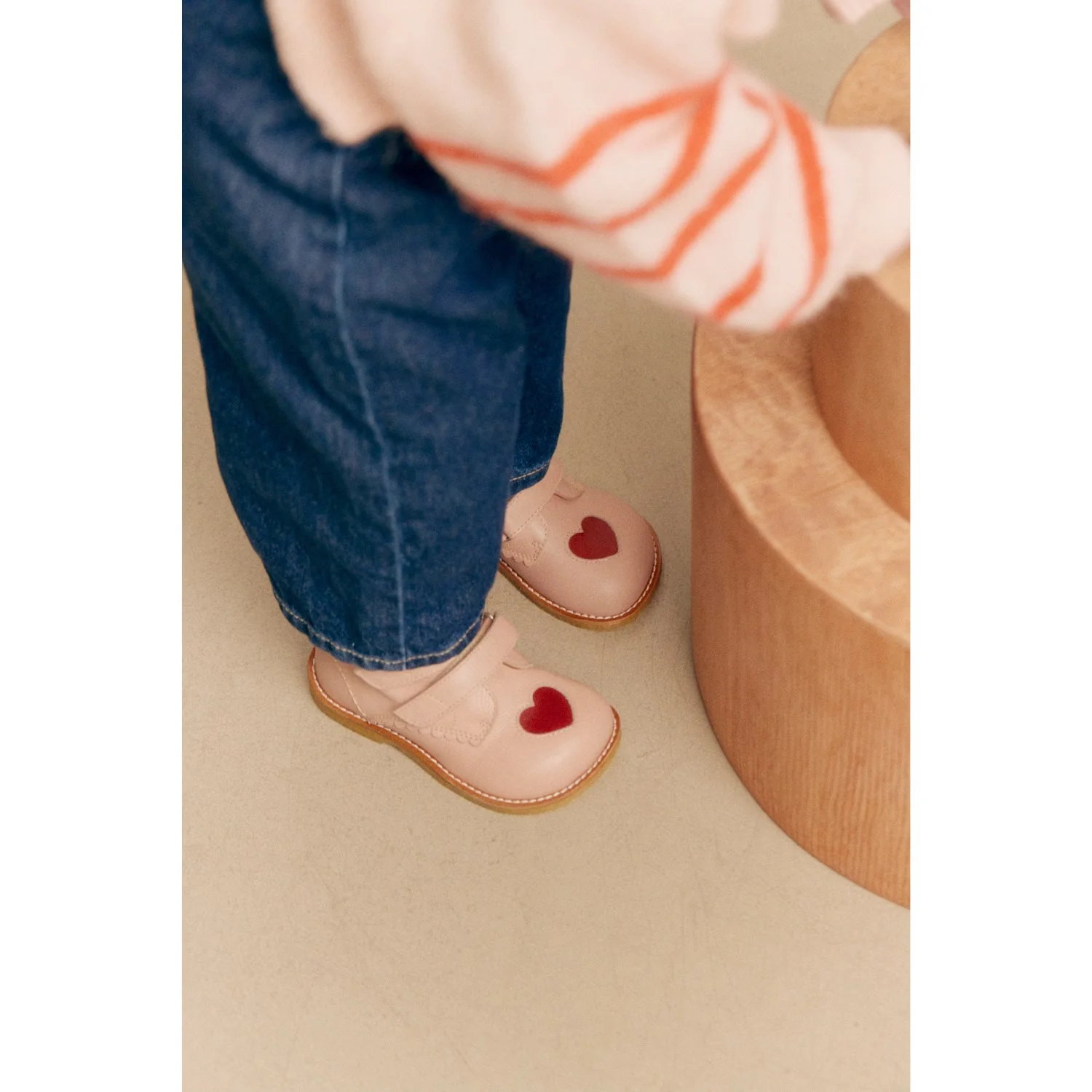 Angulus Rosebud/Berry Beginner shoes Med Udstanset Kontrasthjerte - Image 2