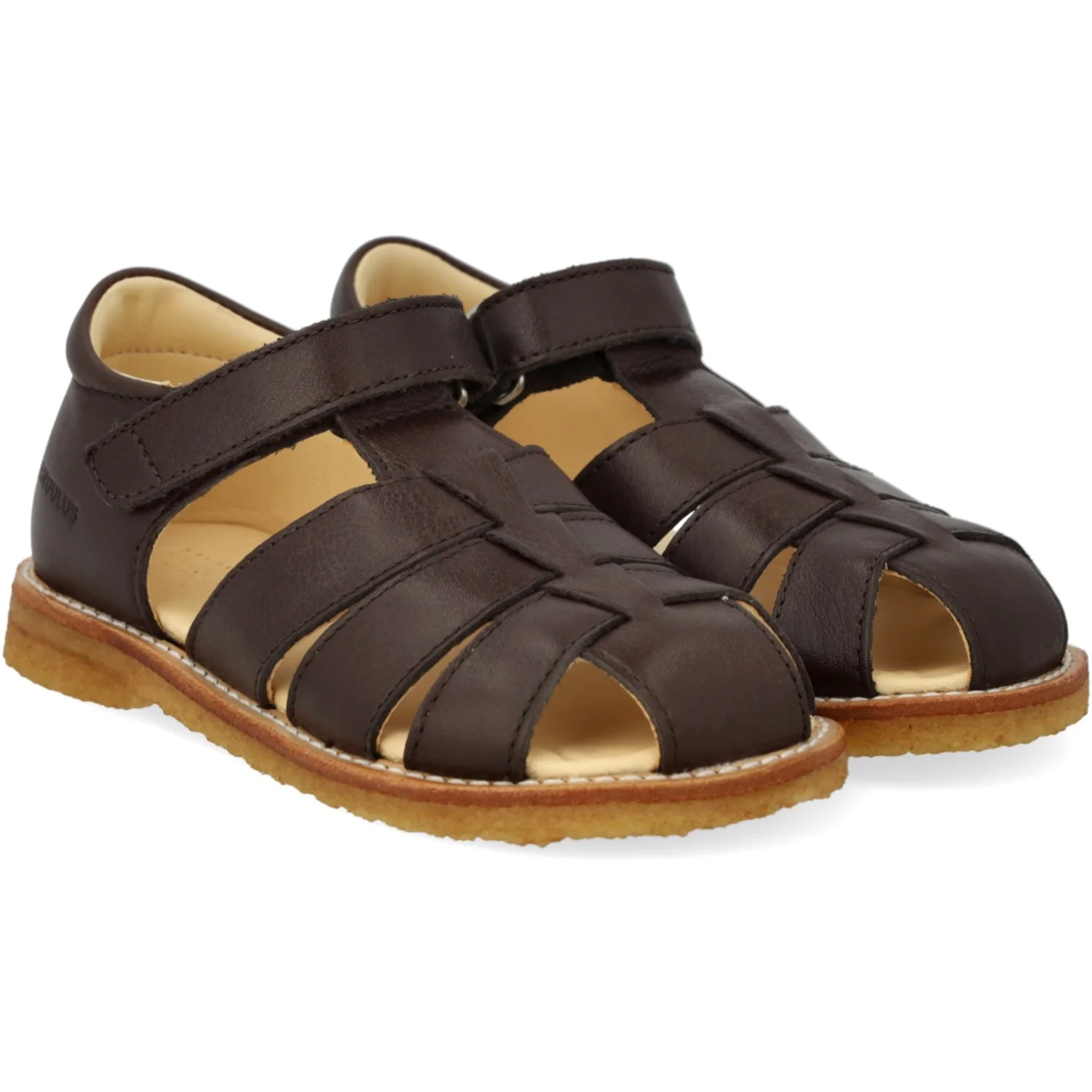 Angulus Dark Brown Sandal Med Justerbar Velcrolukning - Image 4