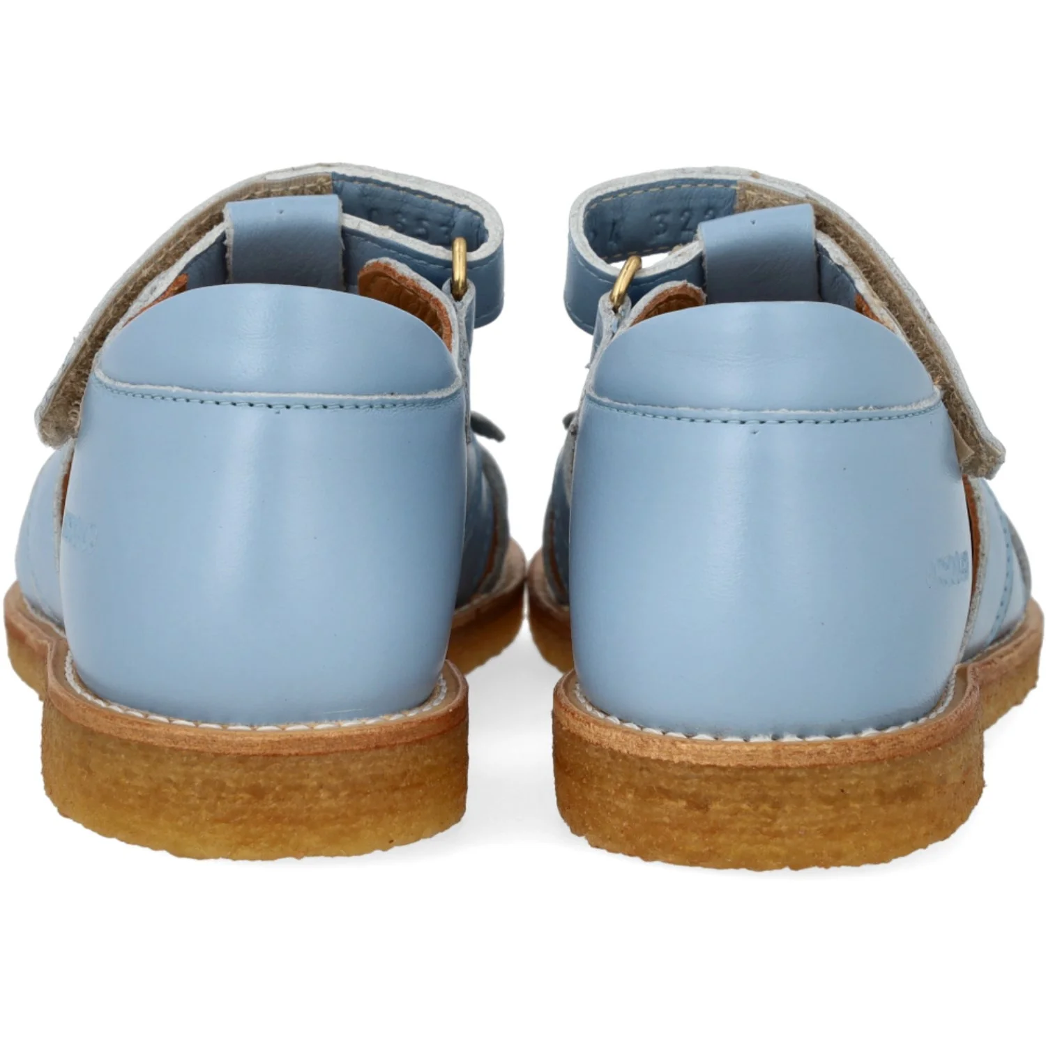 Angulus Sky Blue/Buttermilk Sandal Med Lukket Tå Og Blomster - Image 3