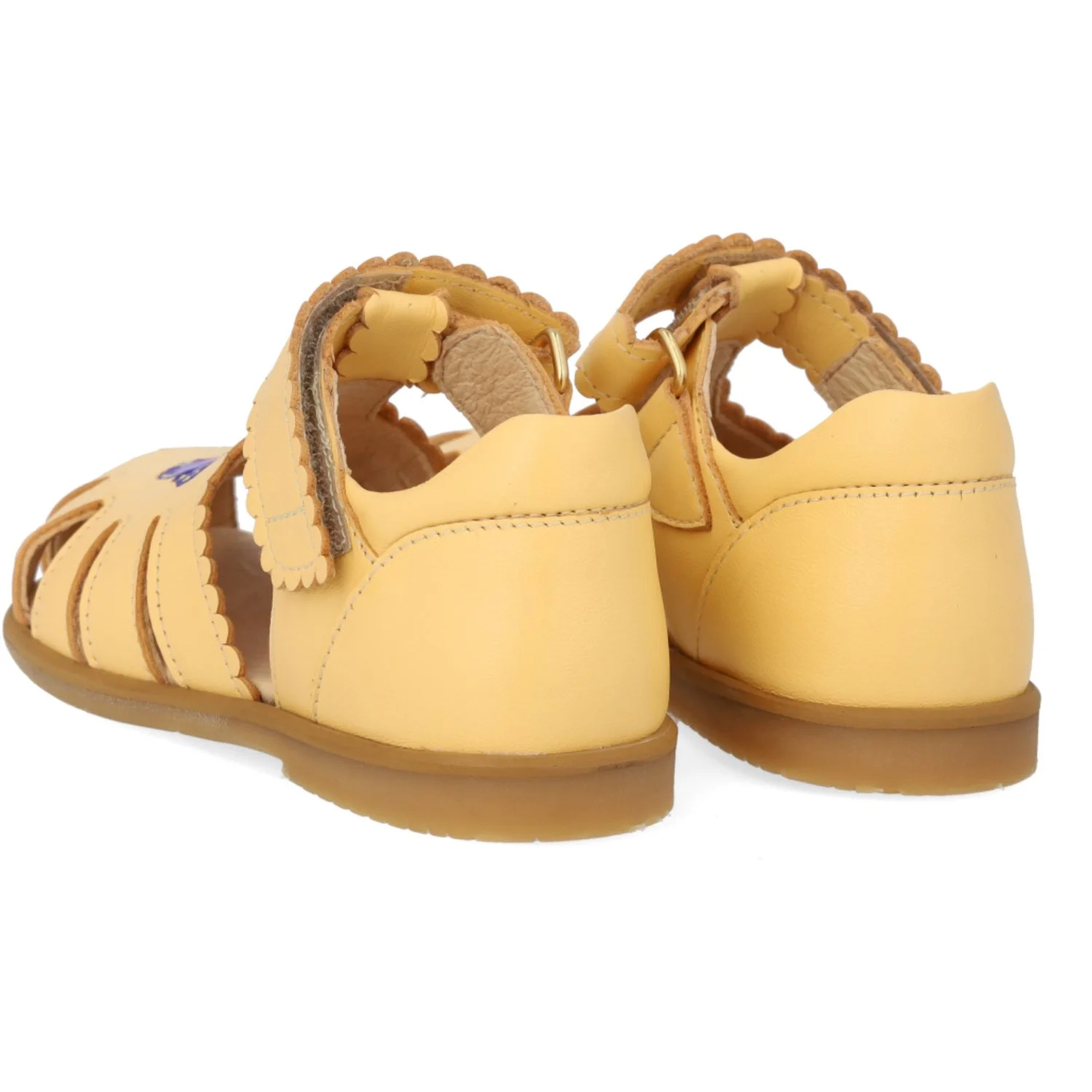 Angulus Mellow Yellow Sandal Med Lukket Tå Og Sommerfugl - Image 2