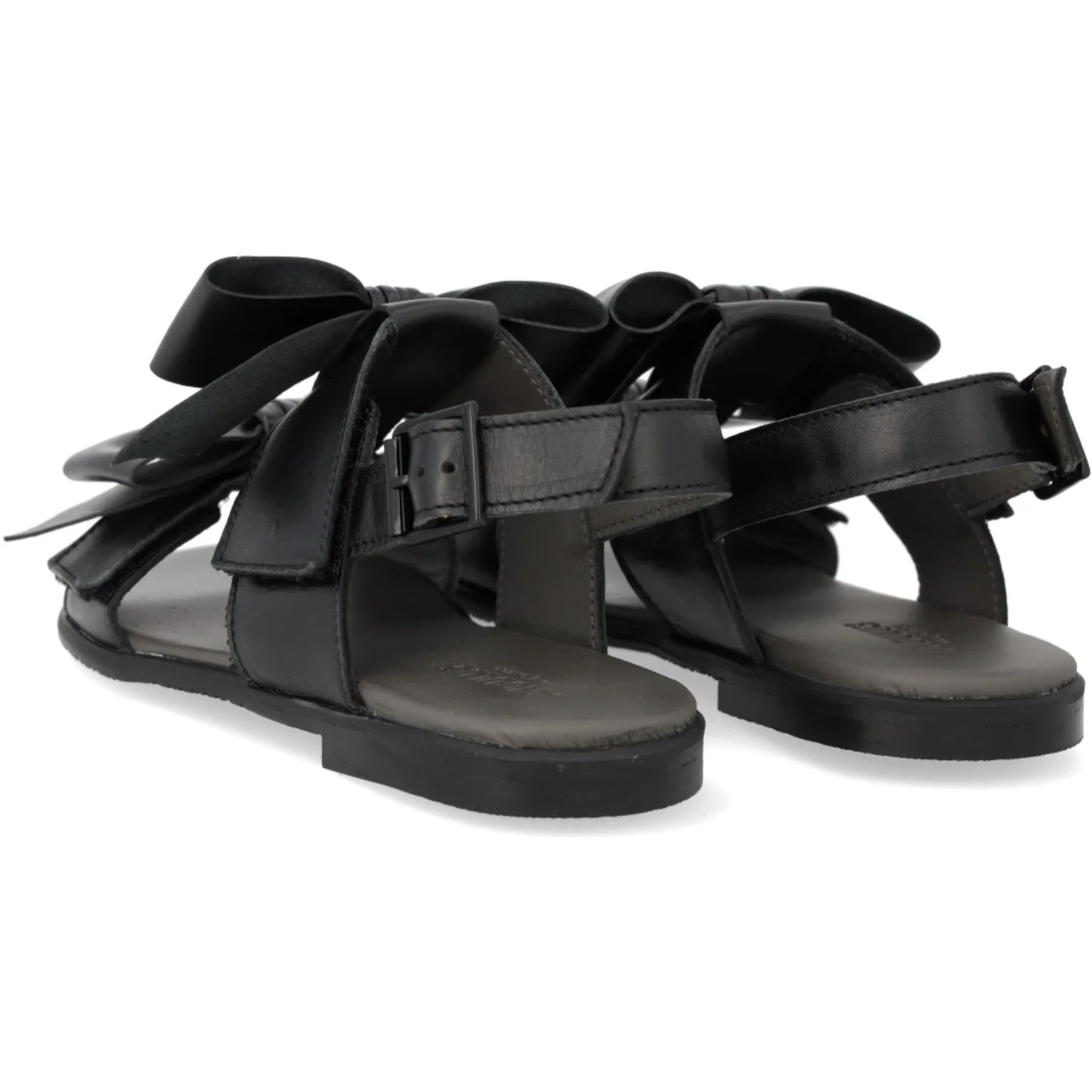 Angulus Black Sandal Med Sløjfe, Velcro Og Spænde - Image 2