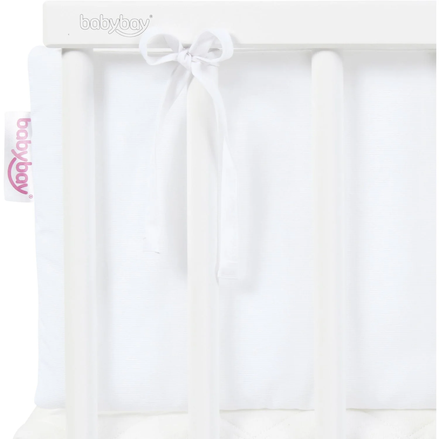 babybay® White Piqué Bed Bumper - Image 3
