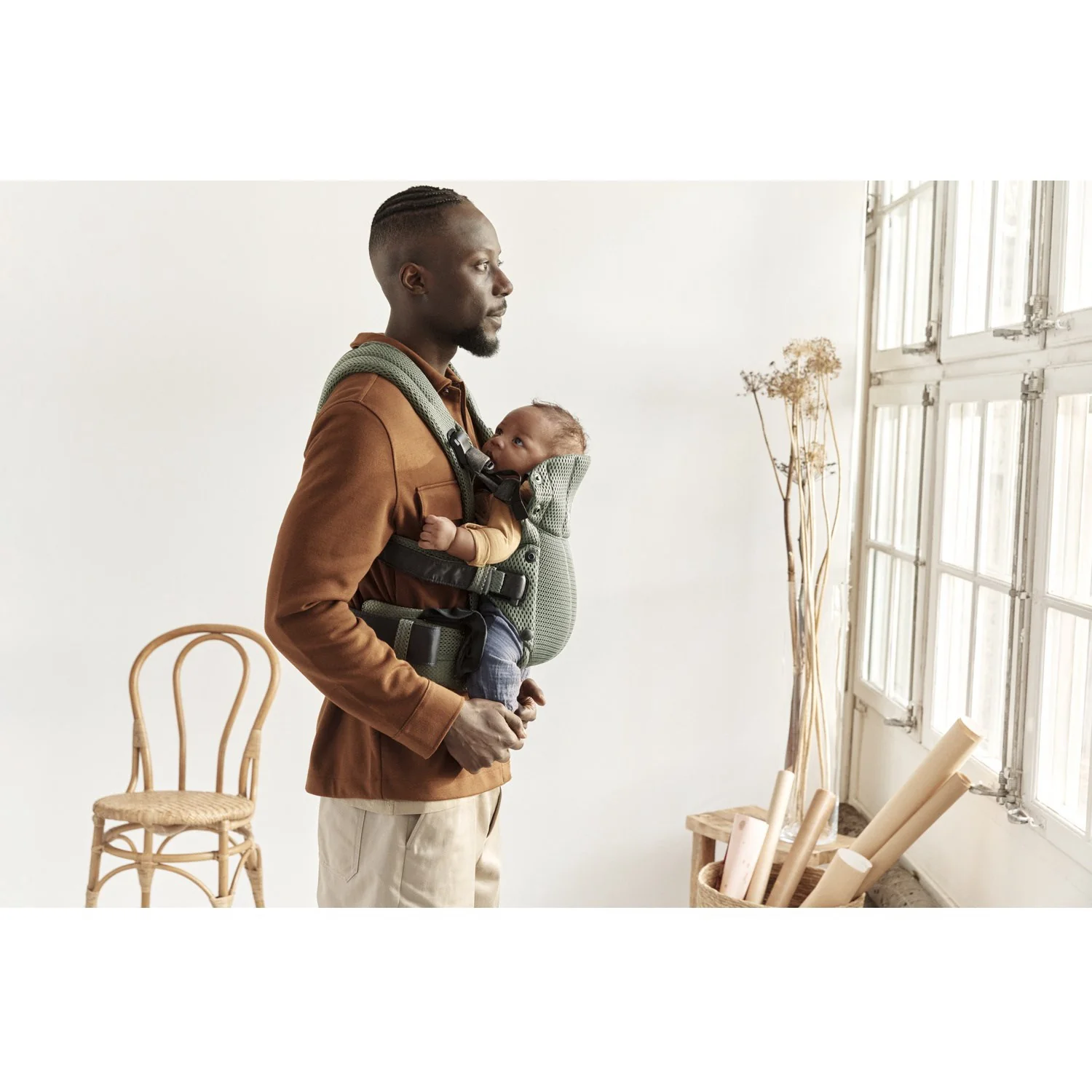 BabyBjörn Dark Green Baby Baby Carrier Harmony - Image 2