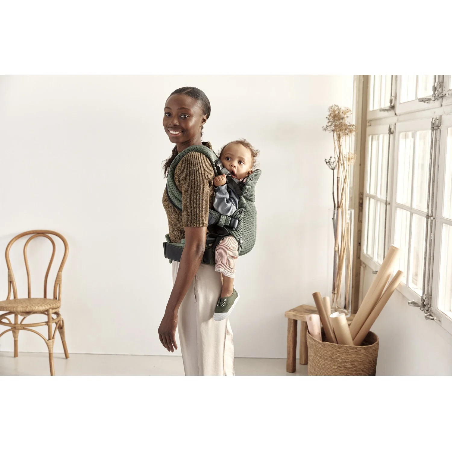 BabyBjörn Dark Green Baby Baby Carrier Harmony - Image 3