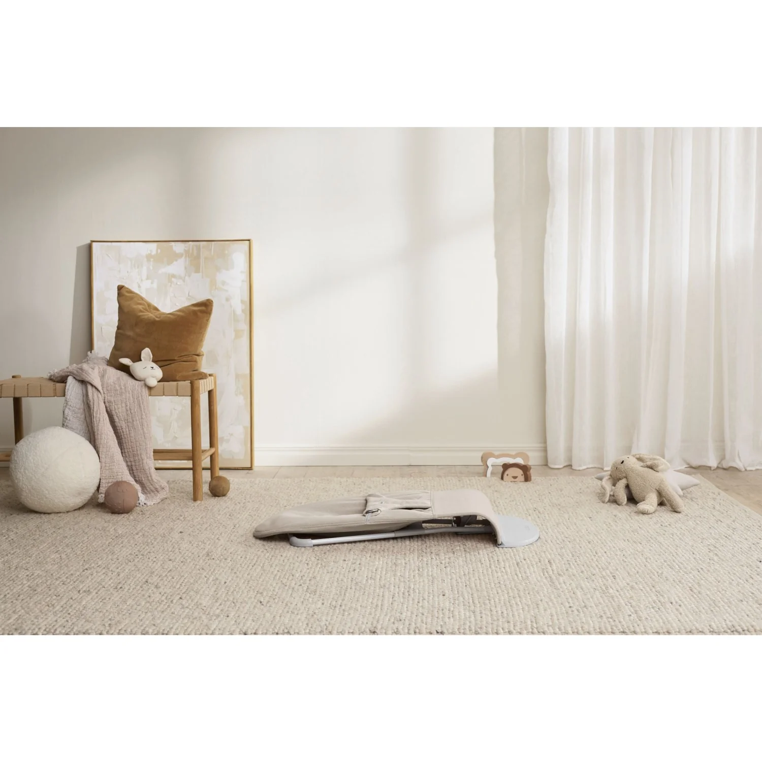BabyBjörn Light Beige Bouncer Bliss - Woven Mélange - Image 15