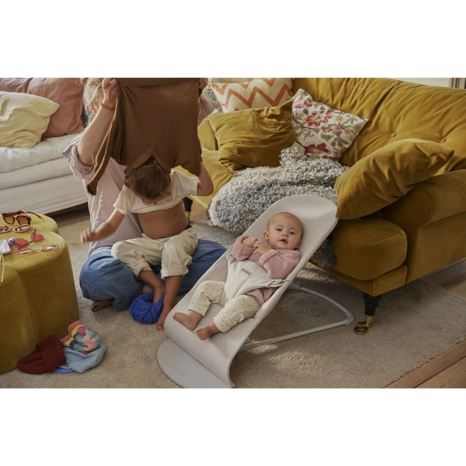 BabyBjörn Light Beige Bouncer Bliss - Woven Mélange - Image 22