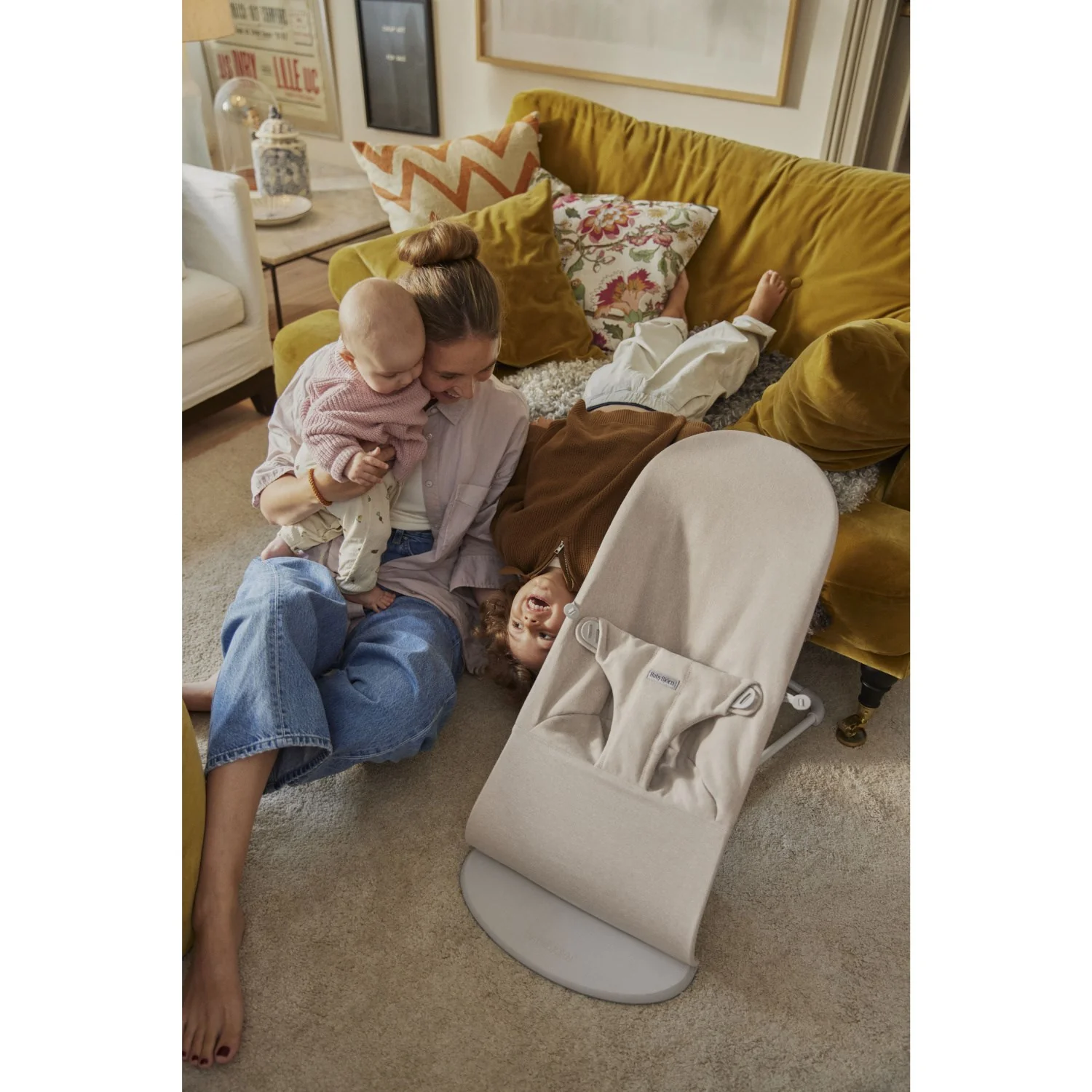BabyBjörn Light Beige Bouncer Bliss - Woven Mélange - Image 24