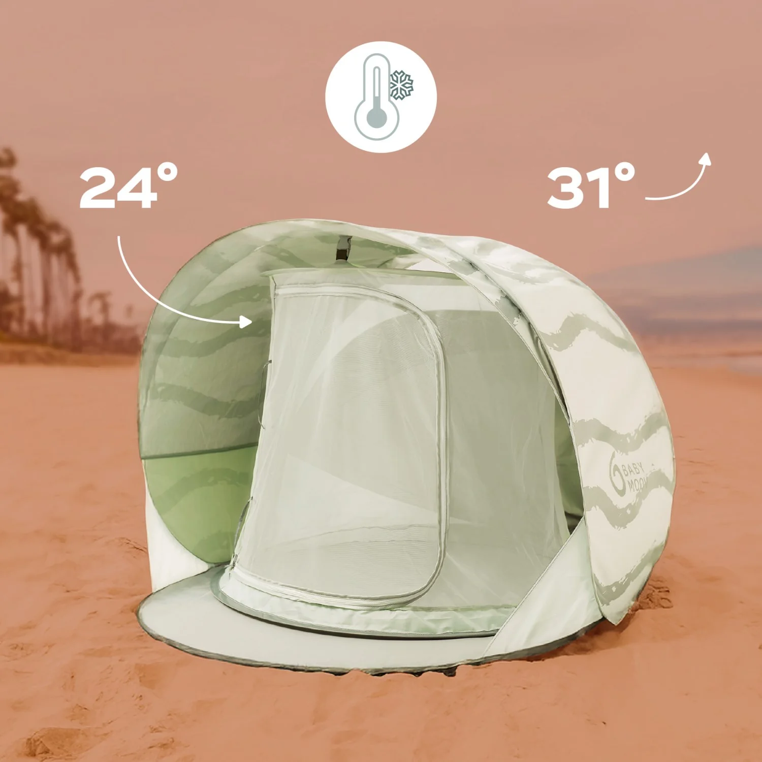 Babymoov Green Lagoon Anti UV Shelter Moov & Protect - Image 9