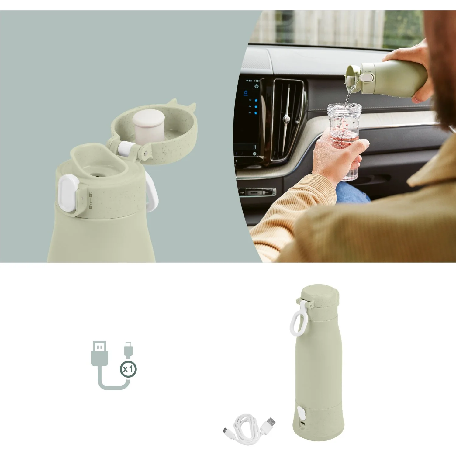 Babymoov Sage Green Moov & Feed Autonomous Bottle Warmer - Image 6