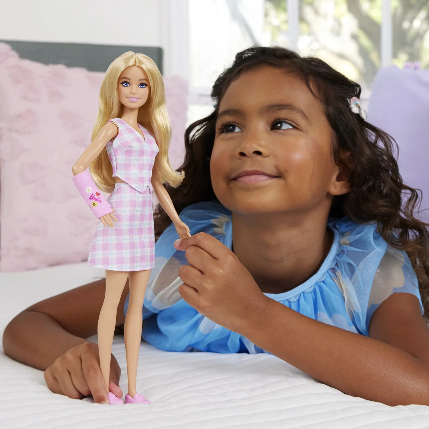 Barbie® Fashionista Doll Pink Plaid Blonde wCast - Image 2