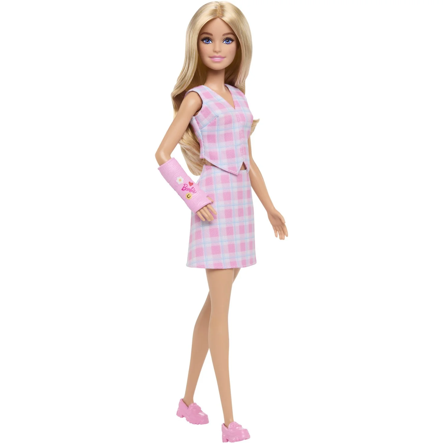 Barbie® Fashionista Doll Pink Plaid Blonde wCast - Image 3