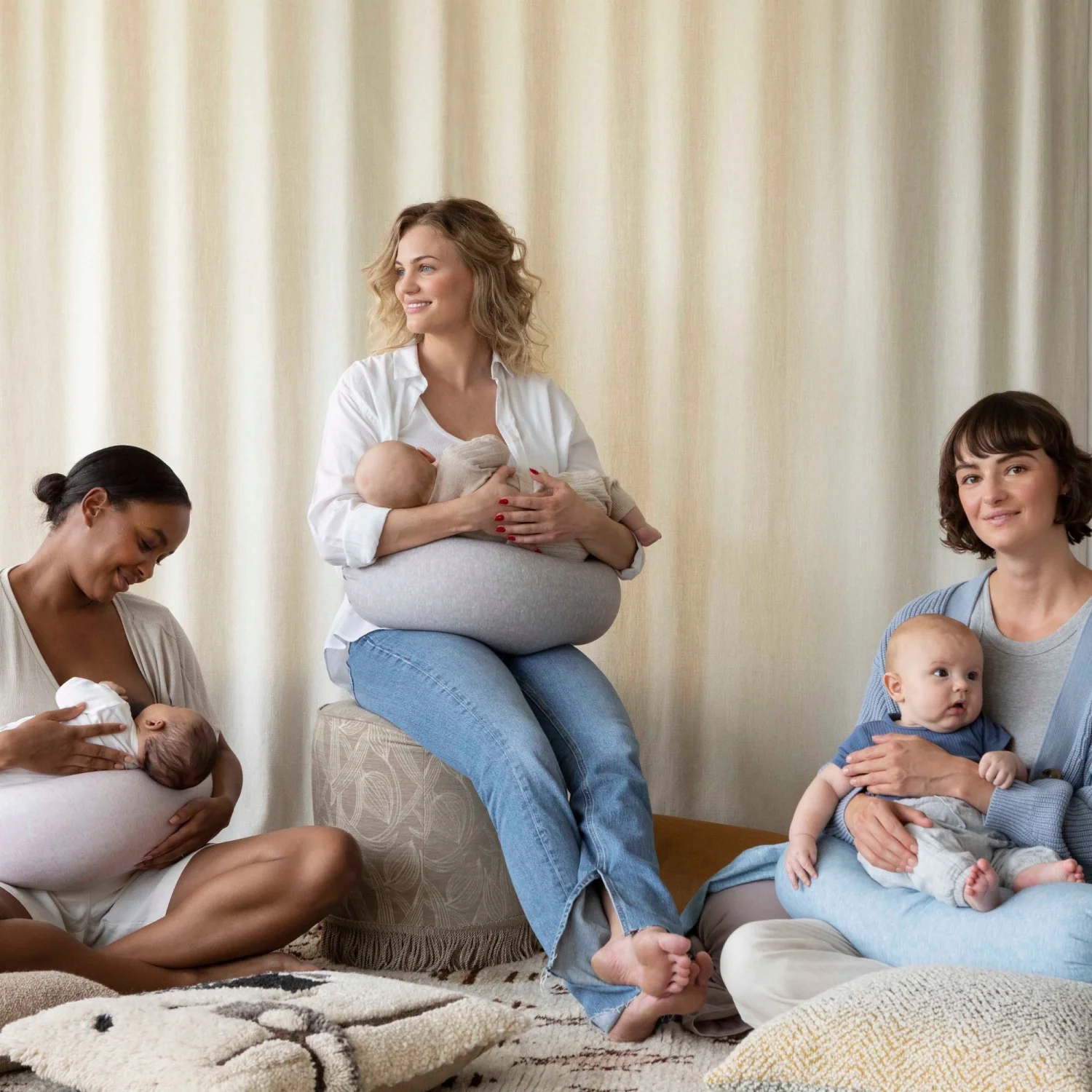 bbhugme Blue/Melange Nursing Pillow - Image 4