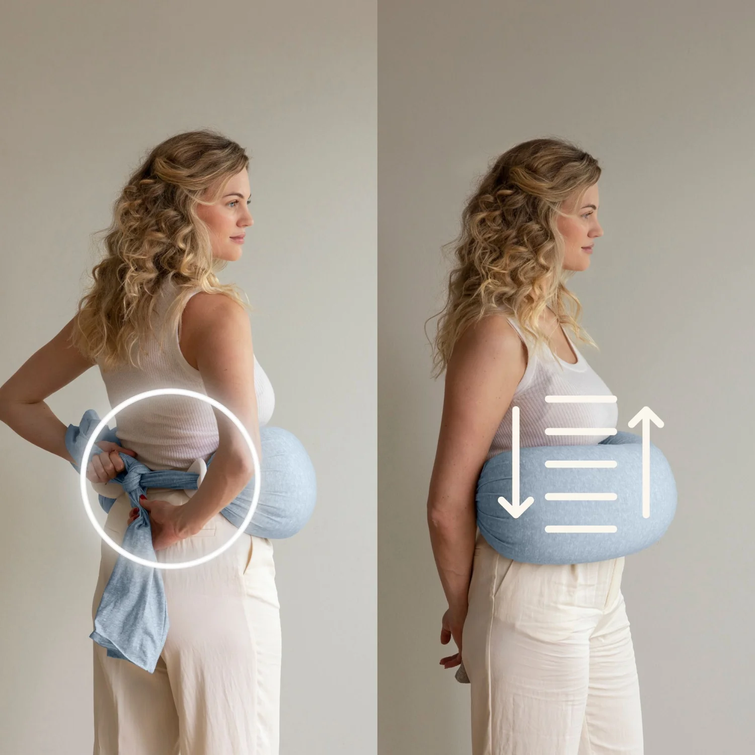 bbhugme Blue/Melange Nursing Pillow - Image 5