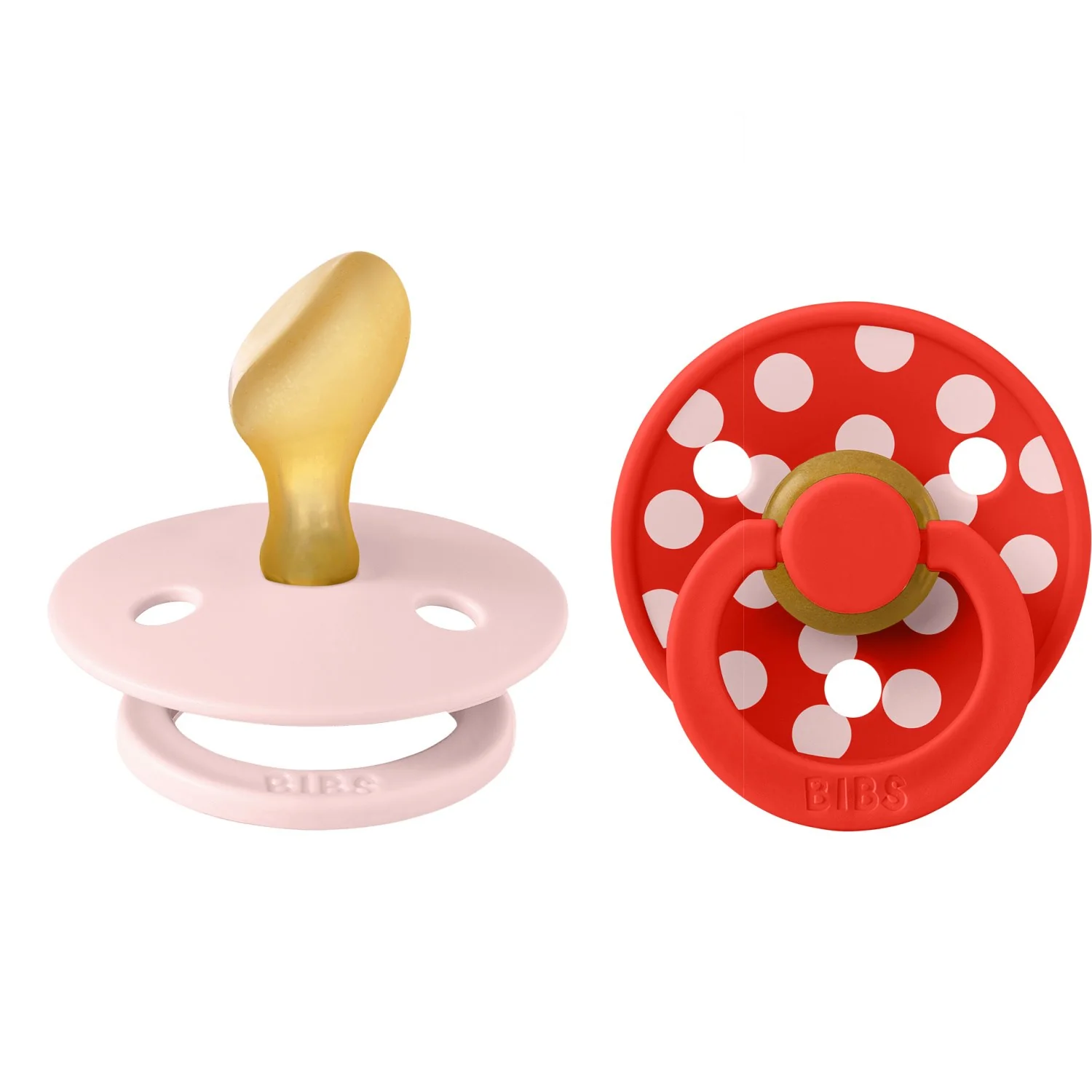 Bibs Blossom/Candy Apple Pacifier Studio Colour 2-Pack Polka Anatomical Latex - Image 4