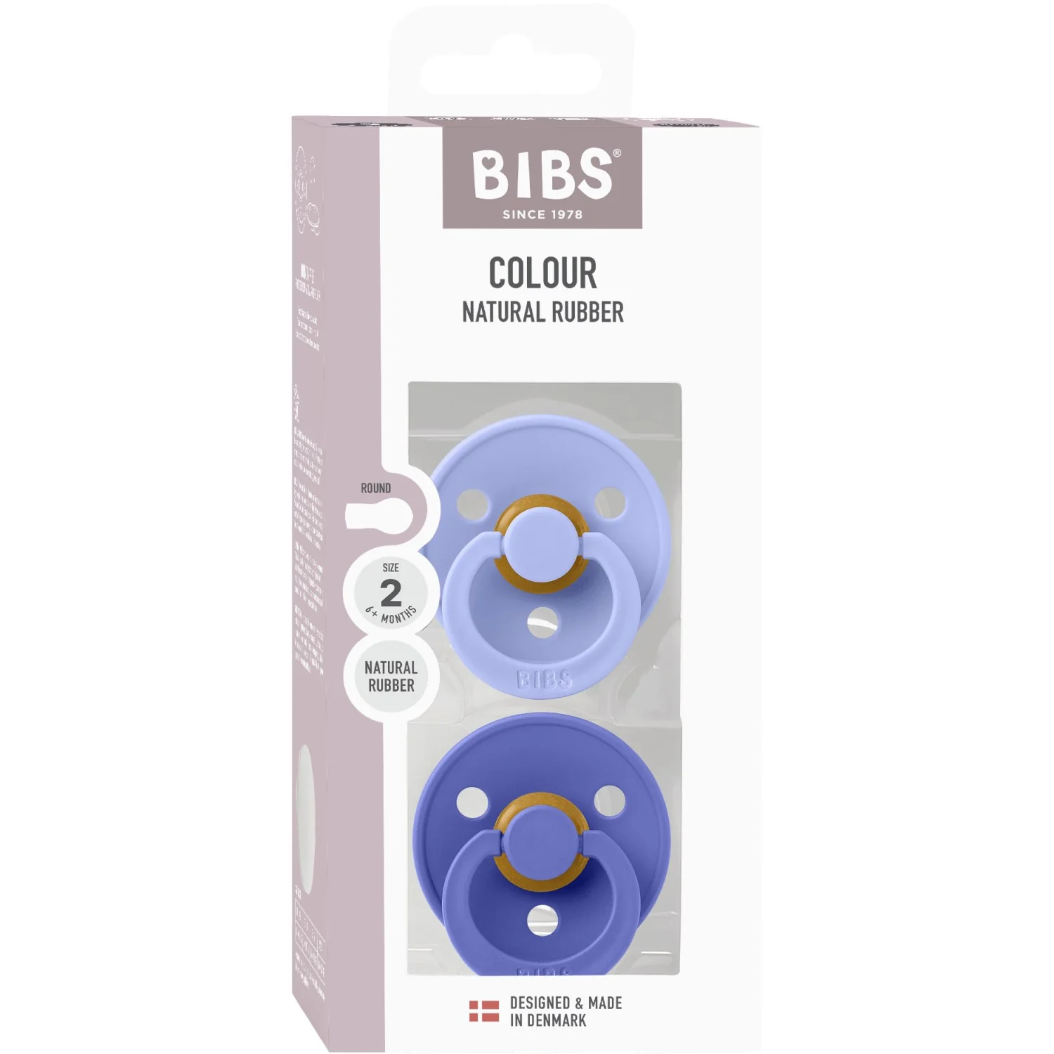 Bibs Hush/Grape Pacifier Colour 2-Pack Latex - Image 8