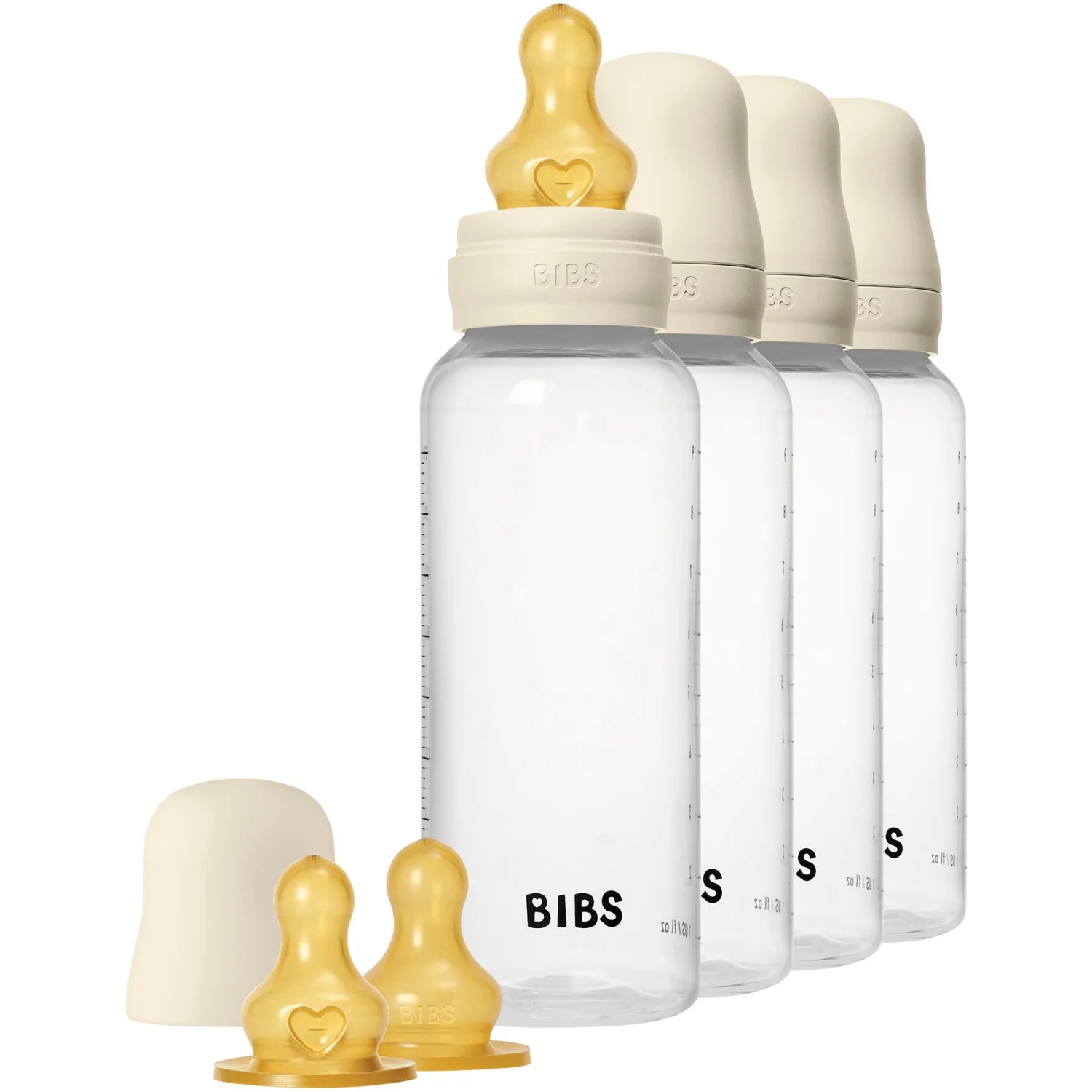 Bibs Ivory Baby Bottle Round Latex 4-Pack - Image 2