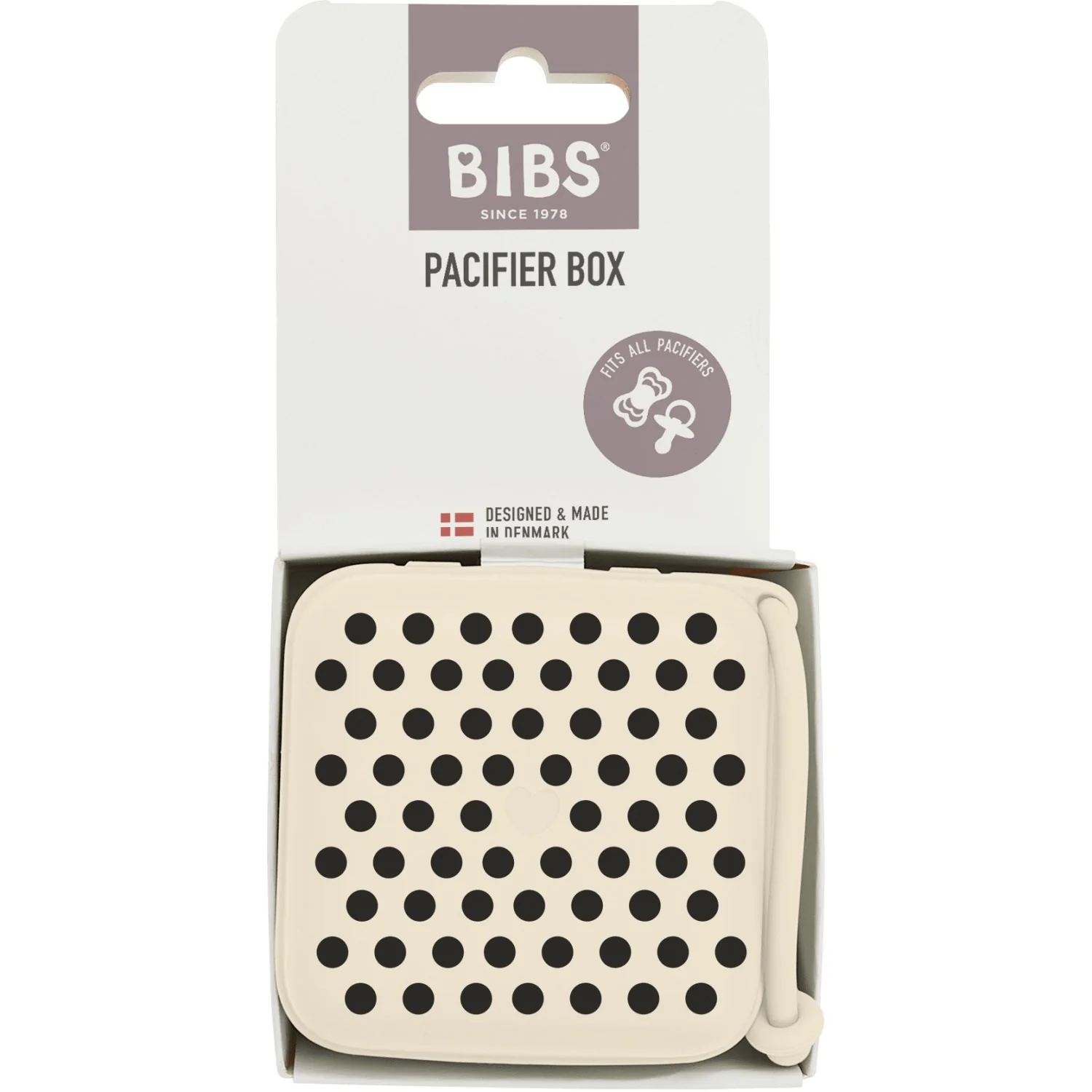 Bibs Ivory Black Studio Pacifier Box Polka Ivory Black - Image 3