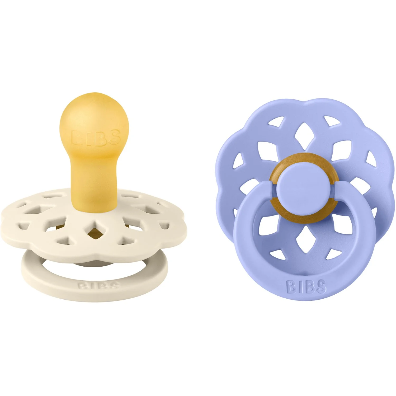 Bibs Ivory/Hush Pacifier Boheme 2-Pack Latex - Image 2