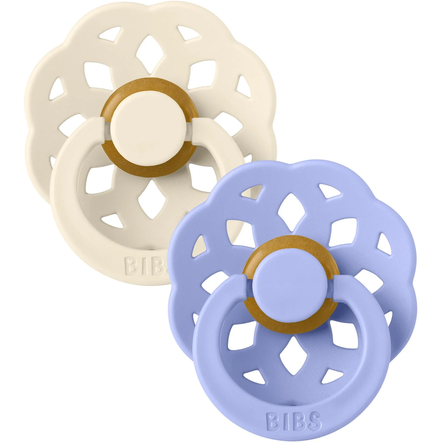 Bibs Ivory/Hush Pacifier Boheme 2-Pack Latex - Image 3