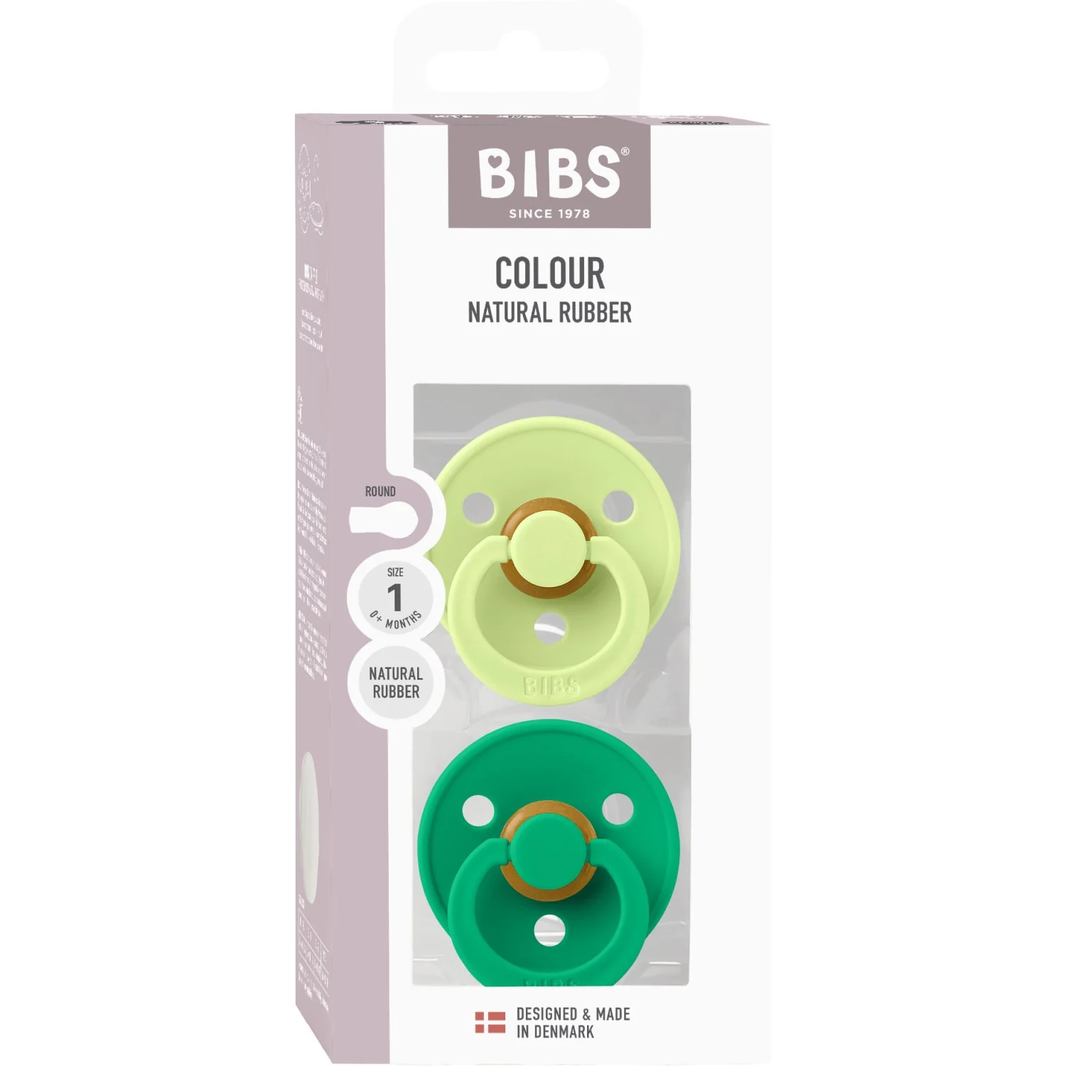 Bibs Matcha/Cactus Pacifier Colour 2-Pack Latex - Image 4