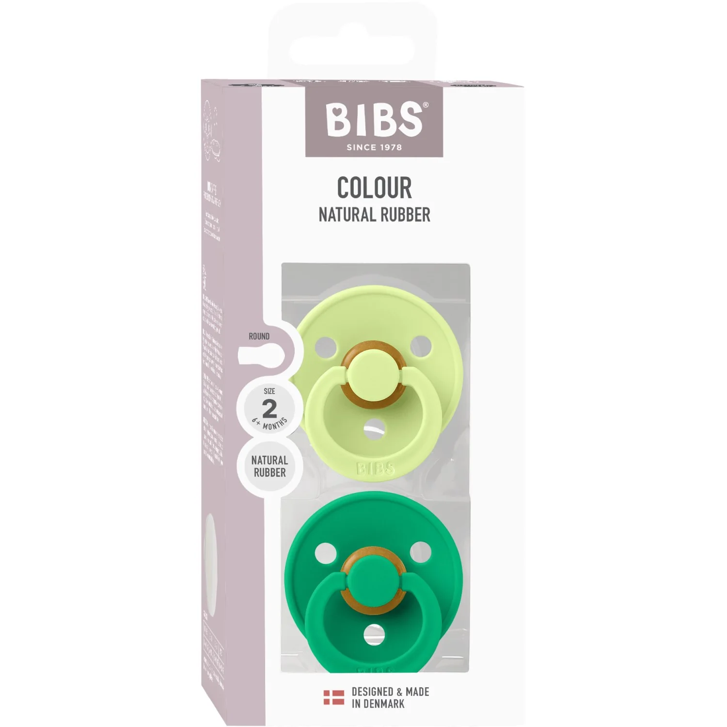 Bibs Matcha/Cactus Pacifier Colour 2-Pack Latex - Image 7