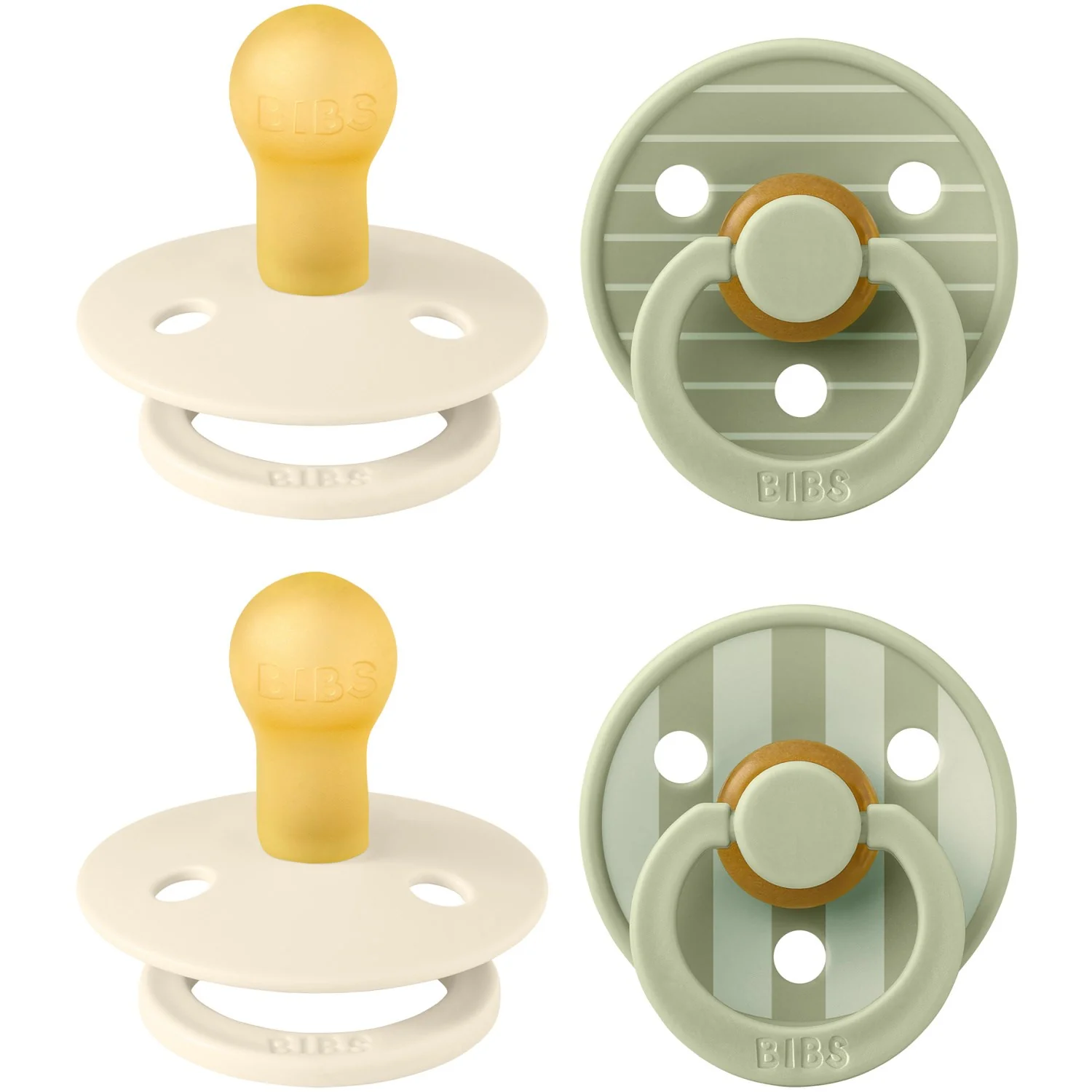Bibs Pin Ivory Vanilla Mix/Pin Sage Mix Pacifier Studio Colour 4-Pack Latex - Image 2