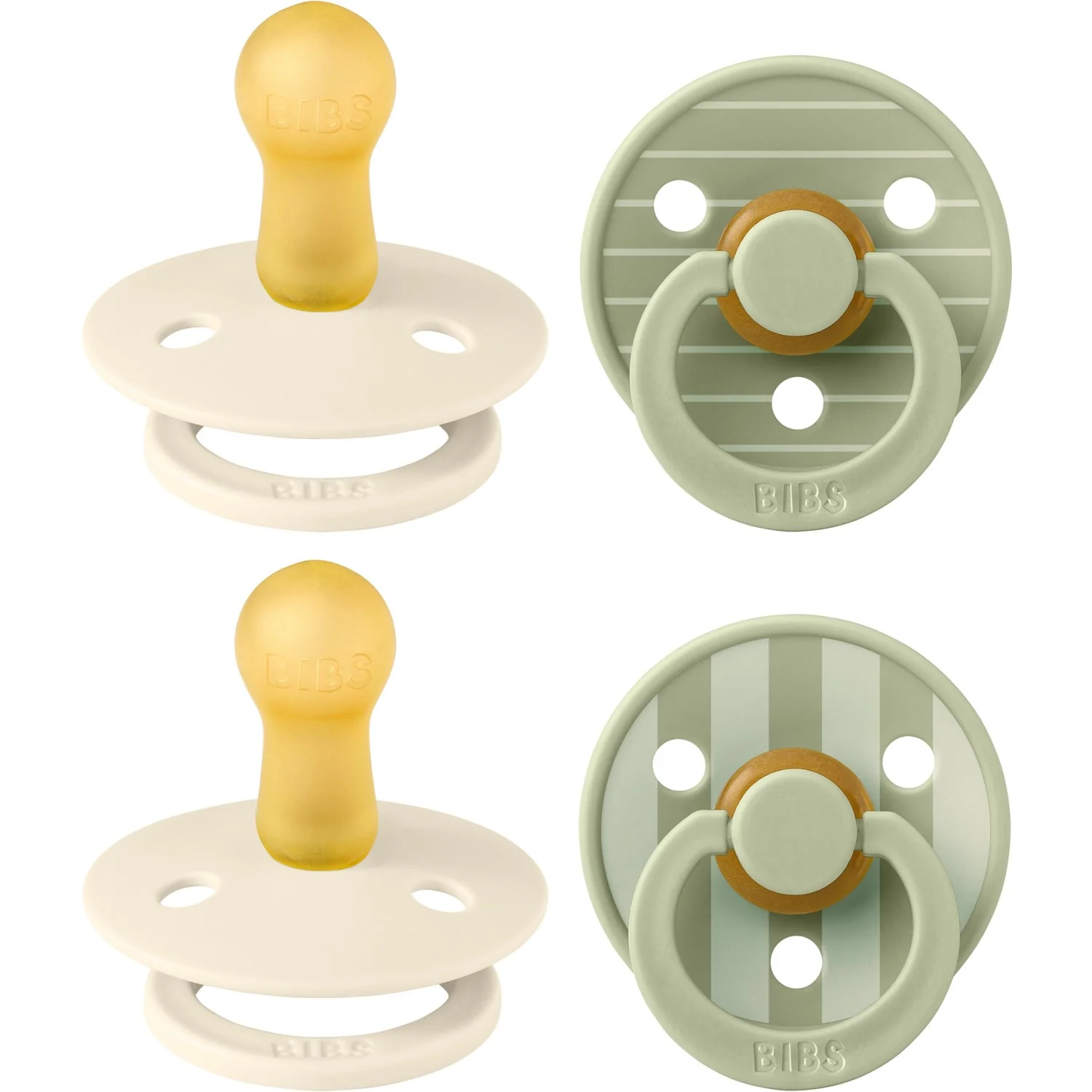 Bibs Pin Ivory Vanilla Mix/Pin Sage Mix Pacifier Studio Colour 4-Pack Latex - Image 4