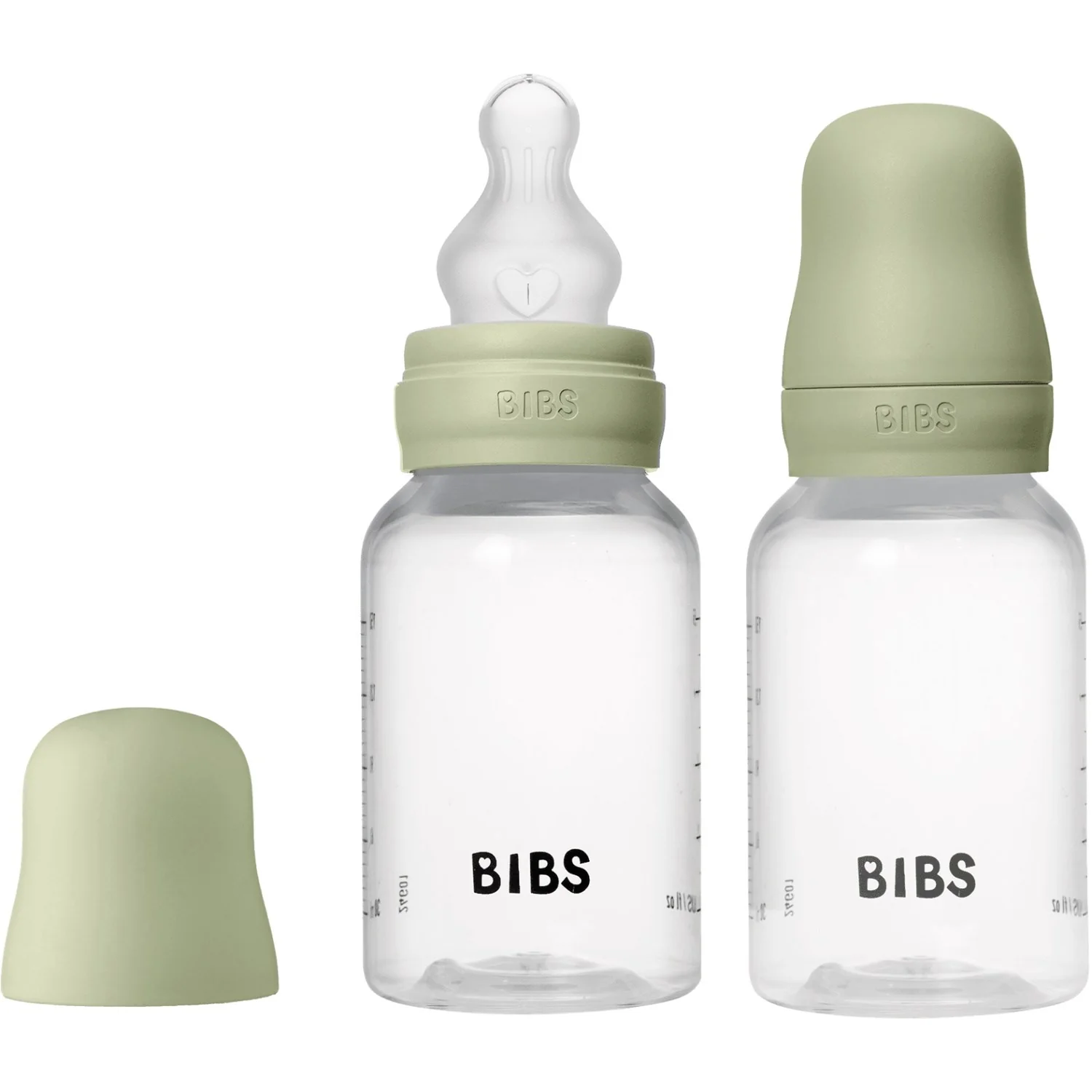 Bibs Sage Baby Bottle Round Silicone 2-Pack 150 Ml Slow Flow - Image 2