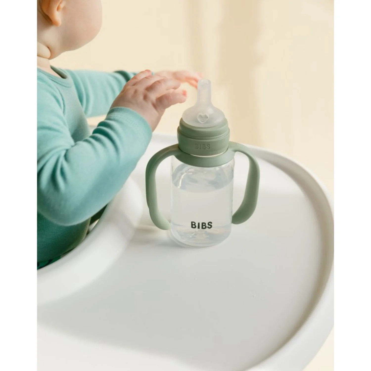 Bibs Sage Baby Sippy Bottle Spout Round Silicone Slow Flow - Image 3