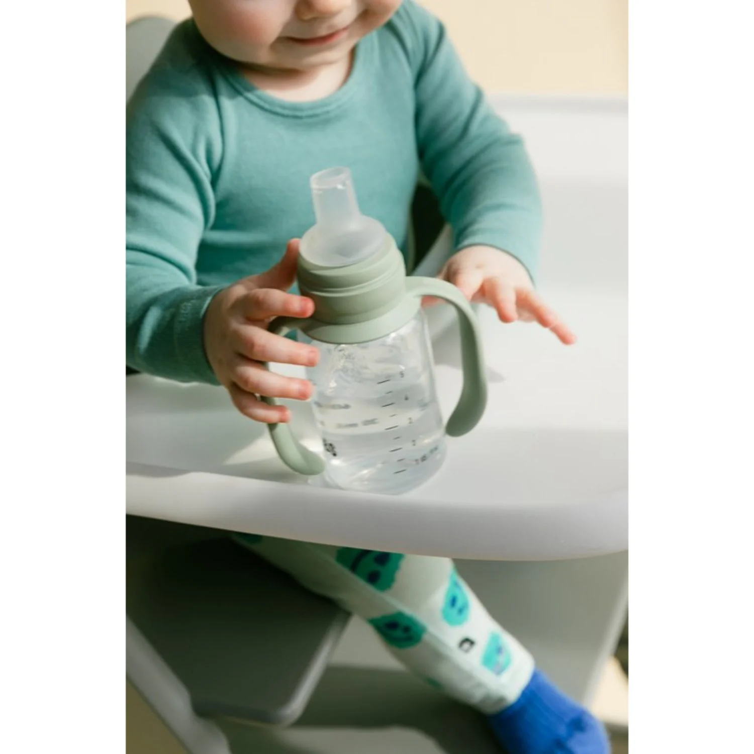 Bibs Sage Baby Sippy Bottle Spout Round Silicone Slow Flow - Image 4