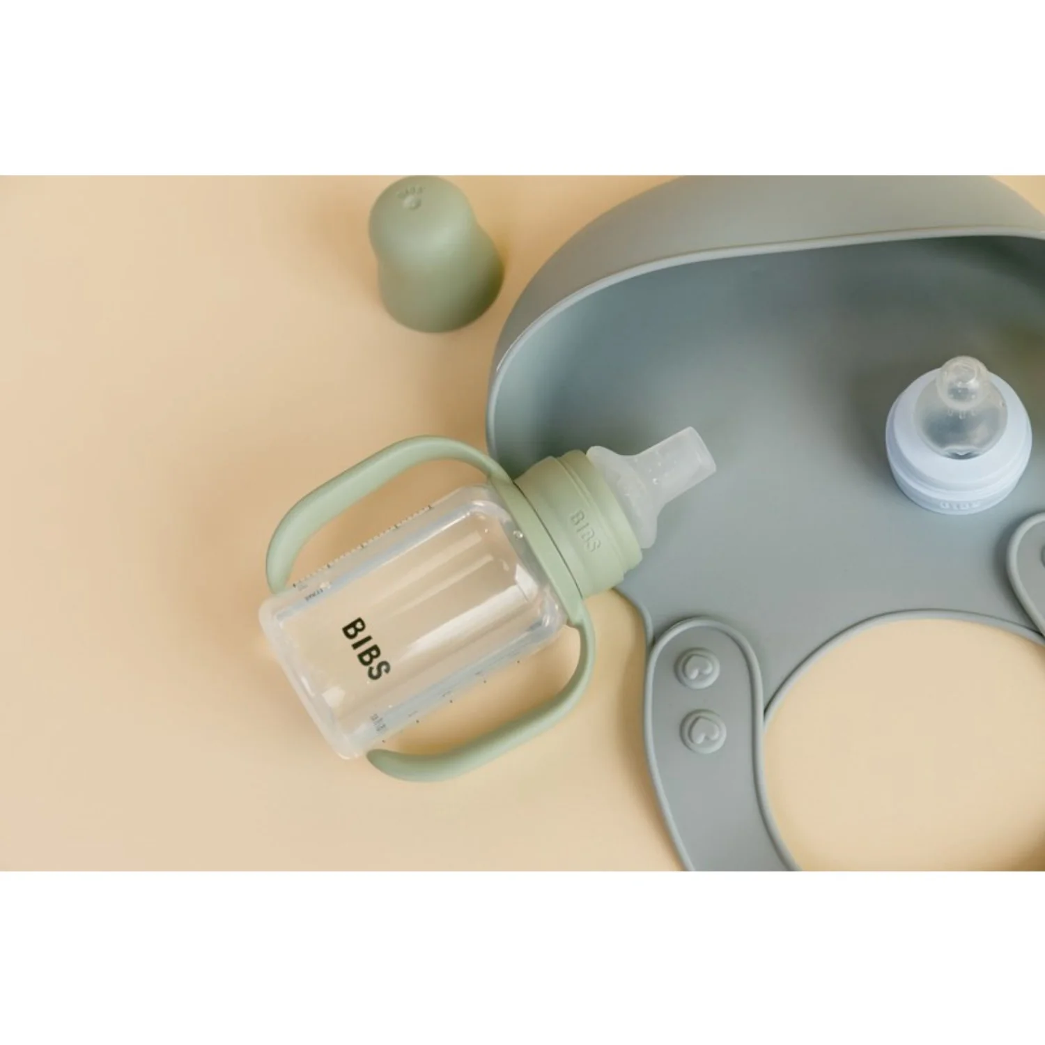 Bibs Sage Baby Sippy Bottle Spout Round Silicone Slow Flow - Image 8