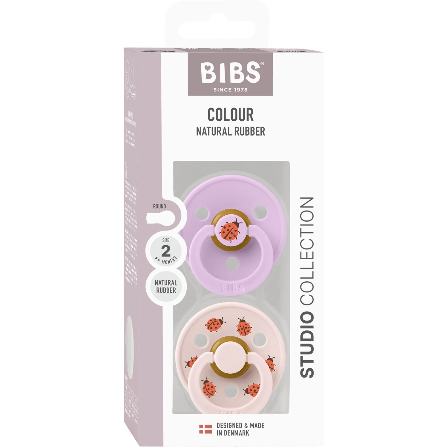 Bibs Sky Mix Pacifier Studio Colour Ladybug Latex 2-Pack - Image 5