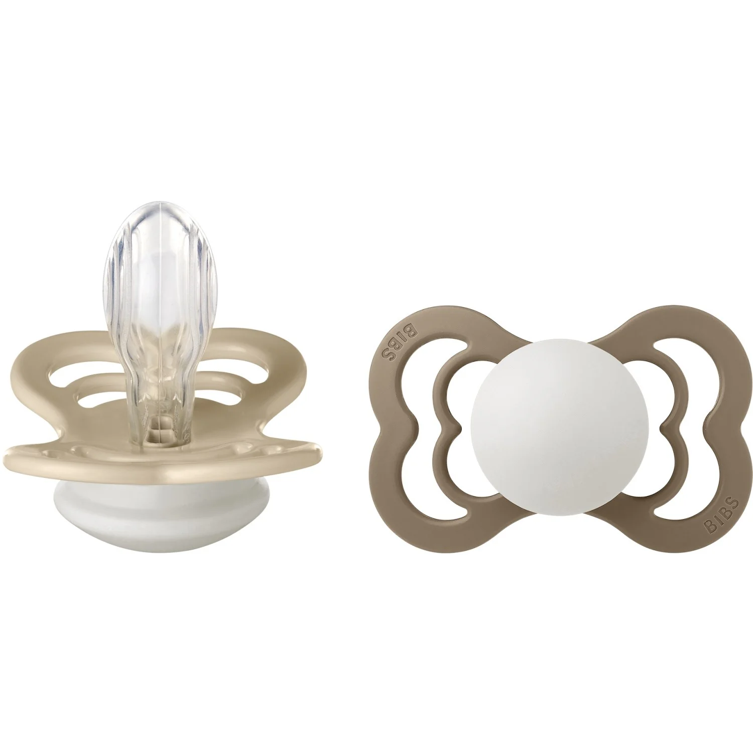Bibs Vanilla Glow/Dark Oak Glow Pacifier Supreme 2-Pack Silicone - Image 6