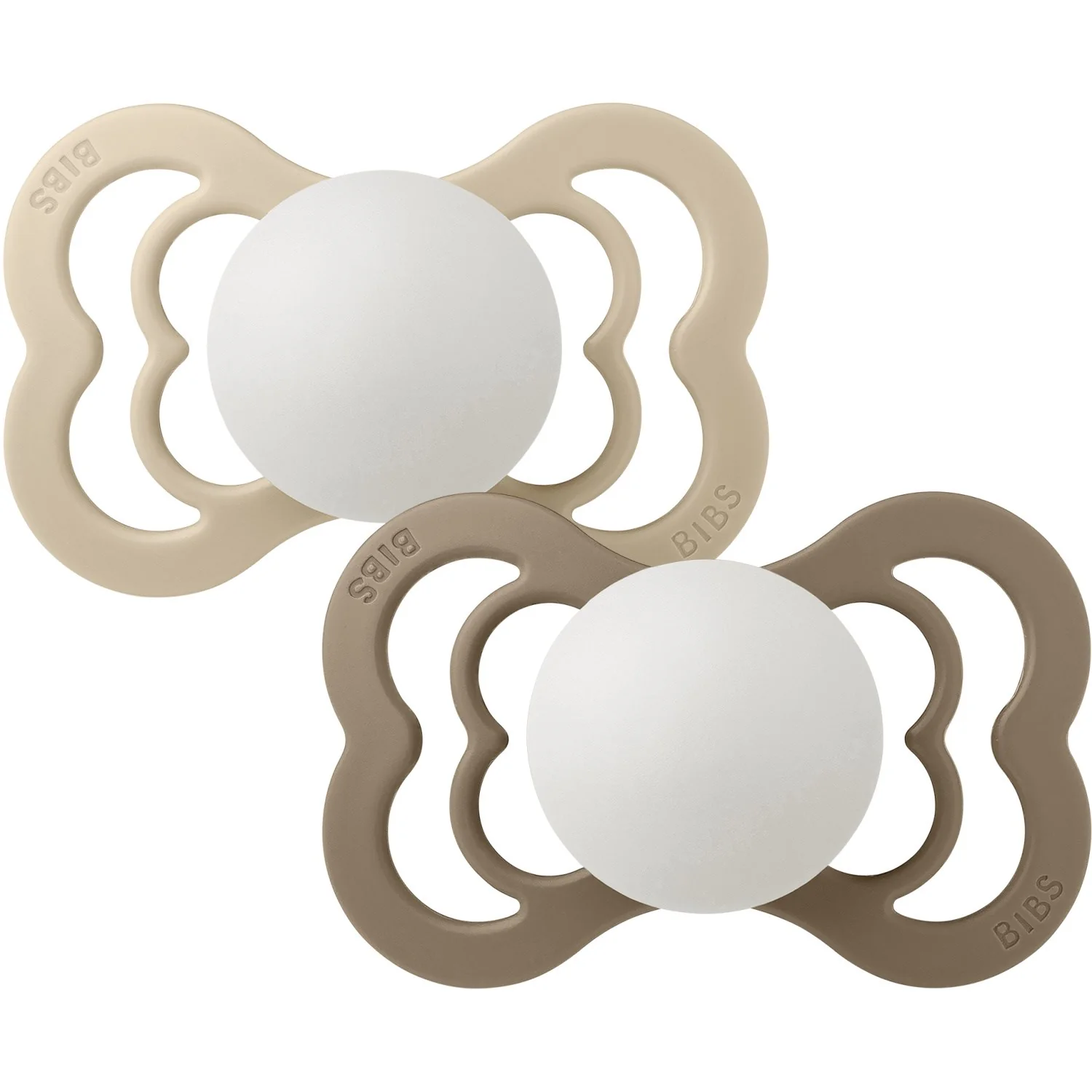 Bibs Vanilla Glow/Dark Oak Glow Pacifier Supreme 2-Pack Silicone - Image 7