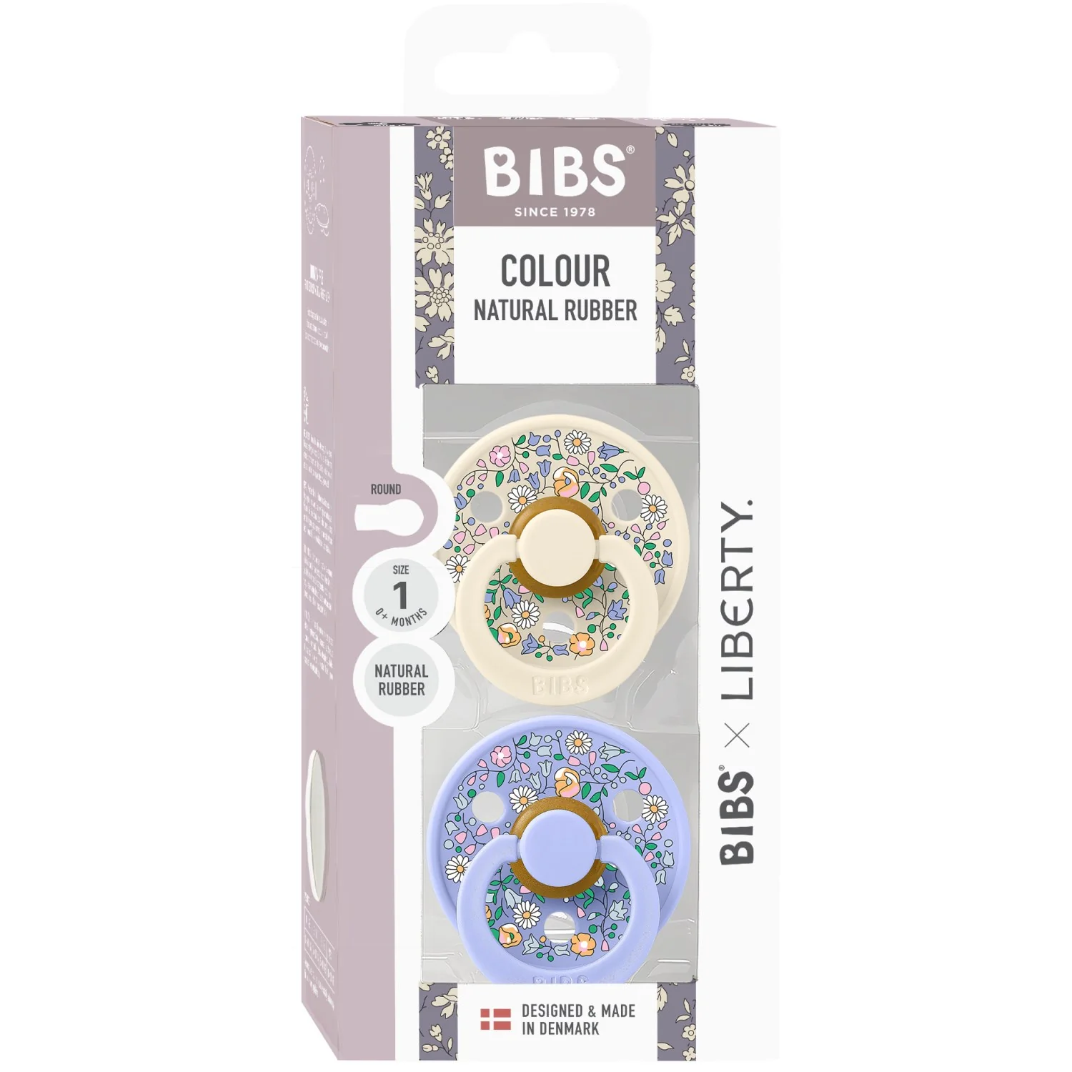 Bibs X Liberty Ivory Mix Pacifier Colour 2-Pack Chloe Meadow Latex - Image 4